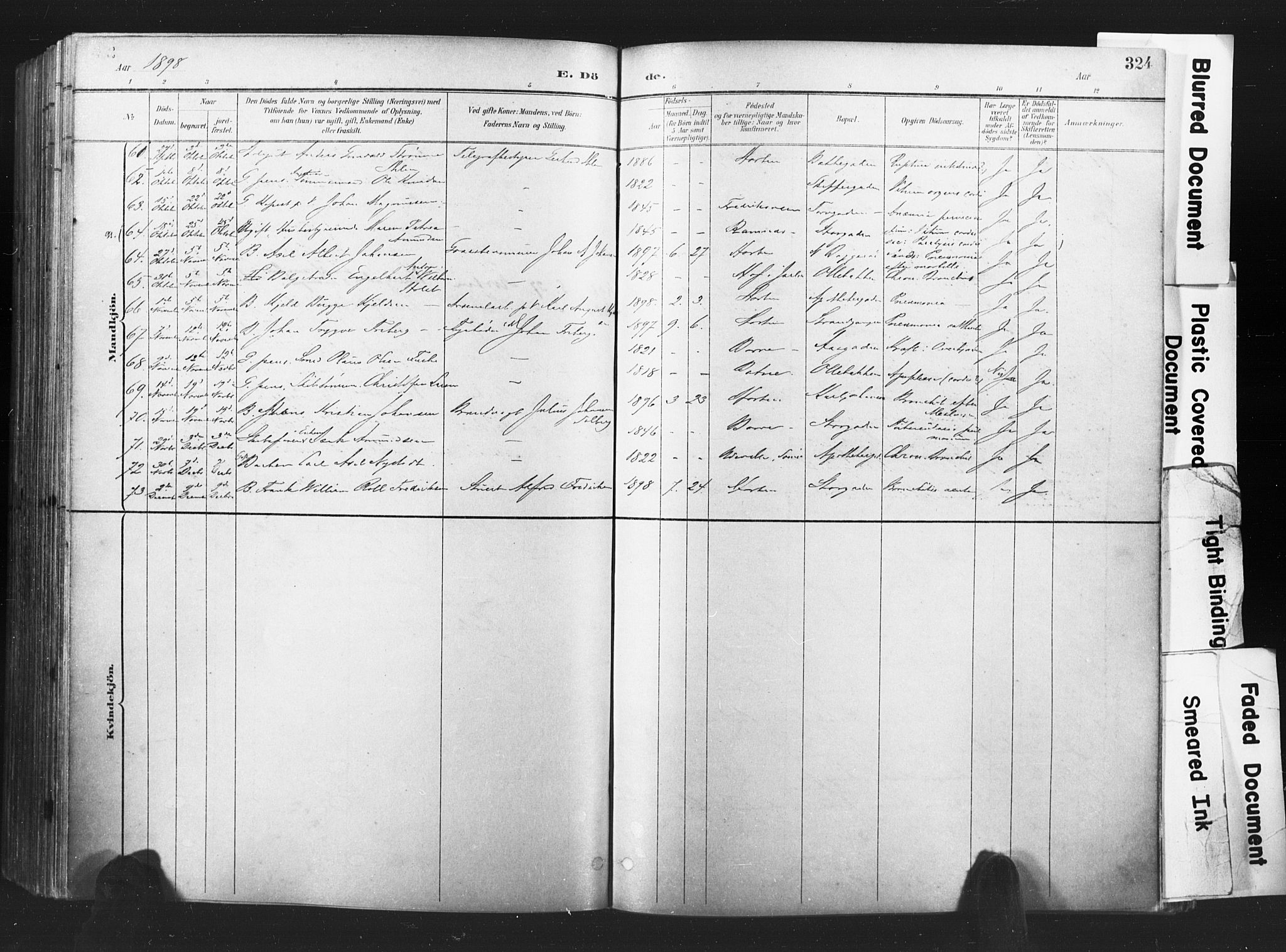 Horten kirkebøker, AV/SAKO-A-348/F/Fa/L0005: Parish register (official) no. 5, 1896-1904, p. 324