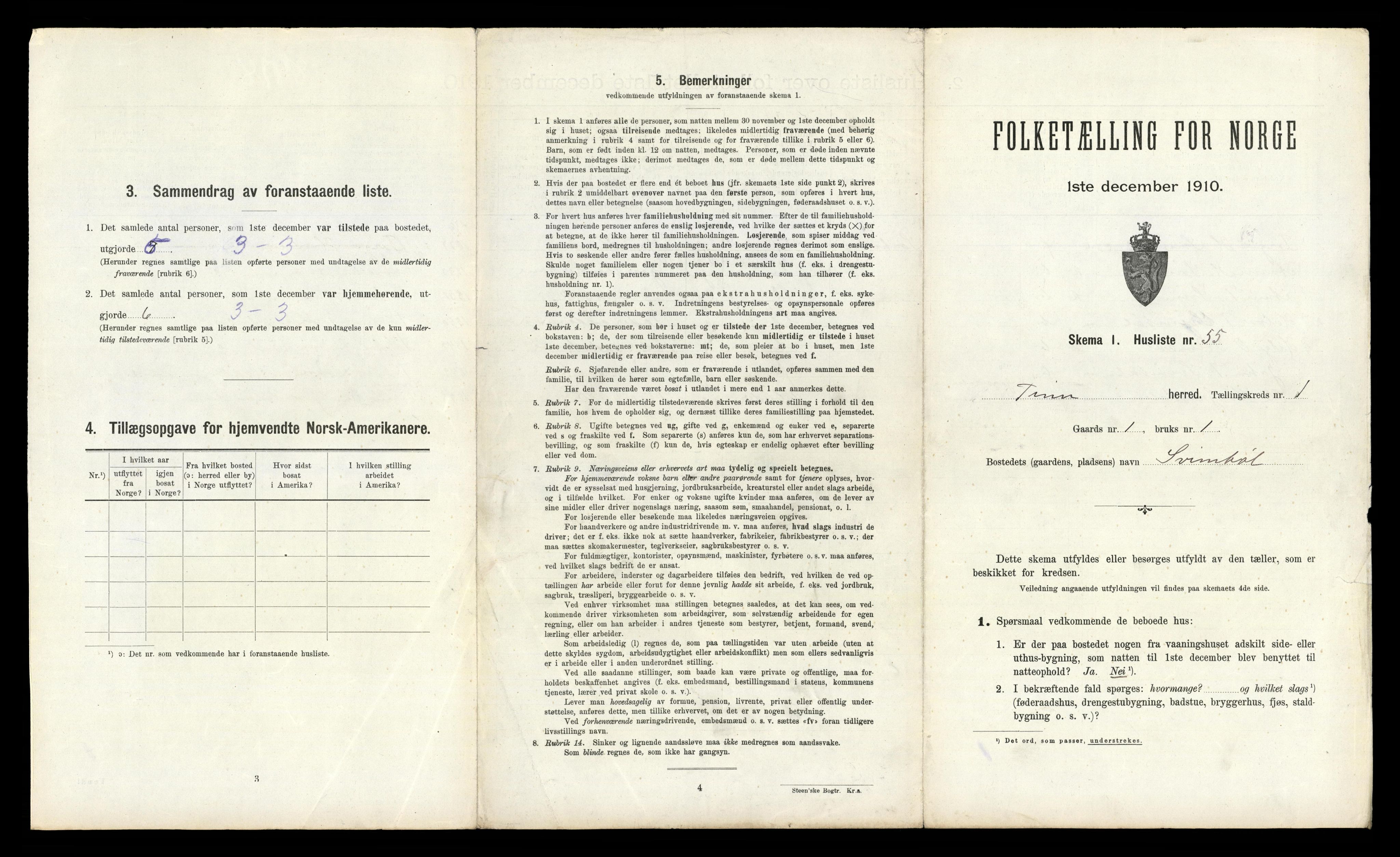 RA, 1910 census for Tinn, 1910, p. 167