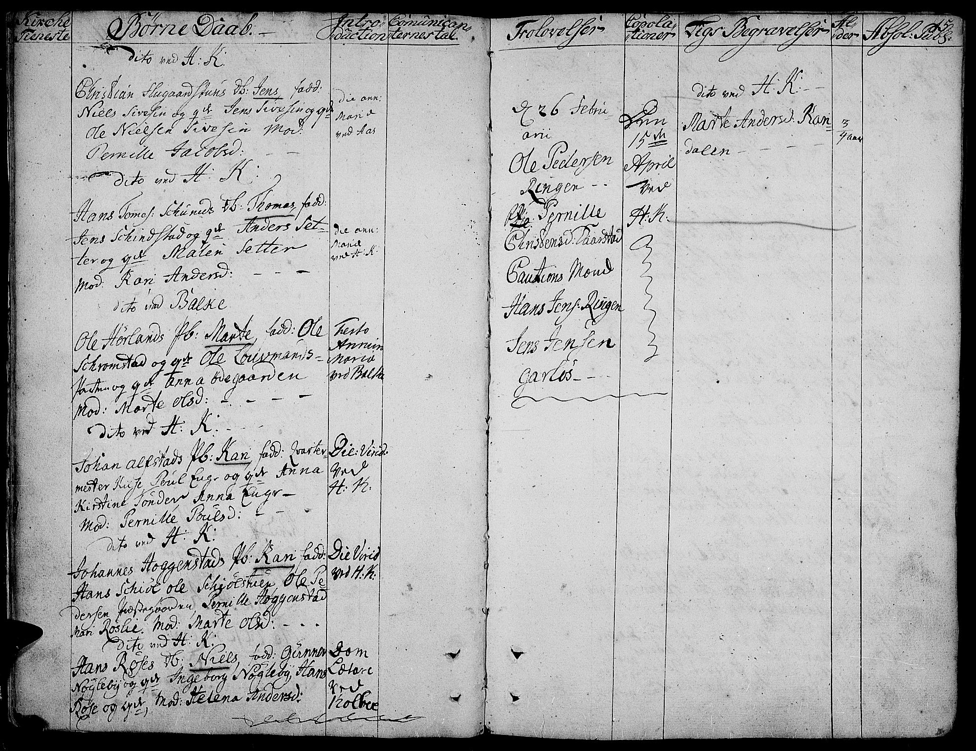 Toten prestekontor, SAH/PREST-102/H/Ha/Haa/L0005: Parish register (official) no. 5, 1761-1772, p. 15