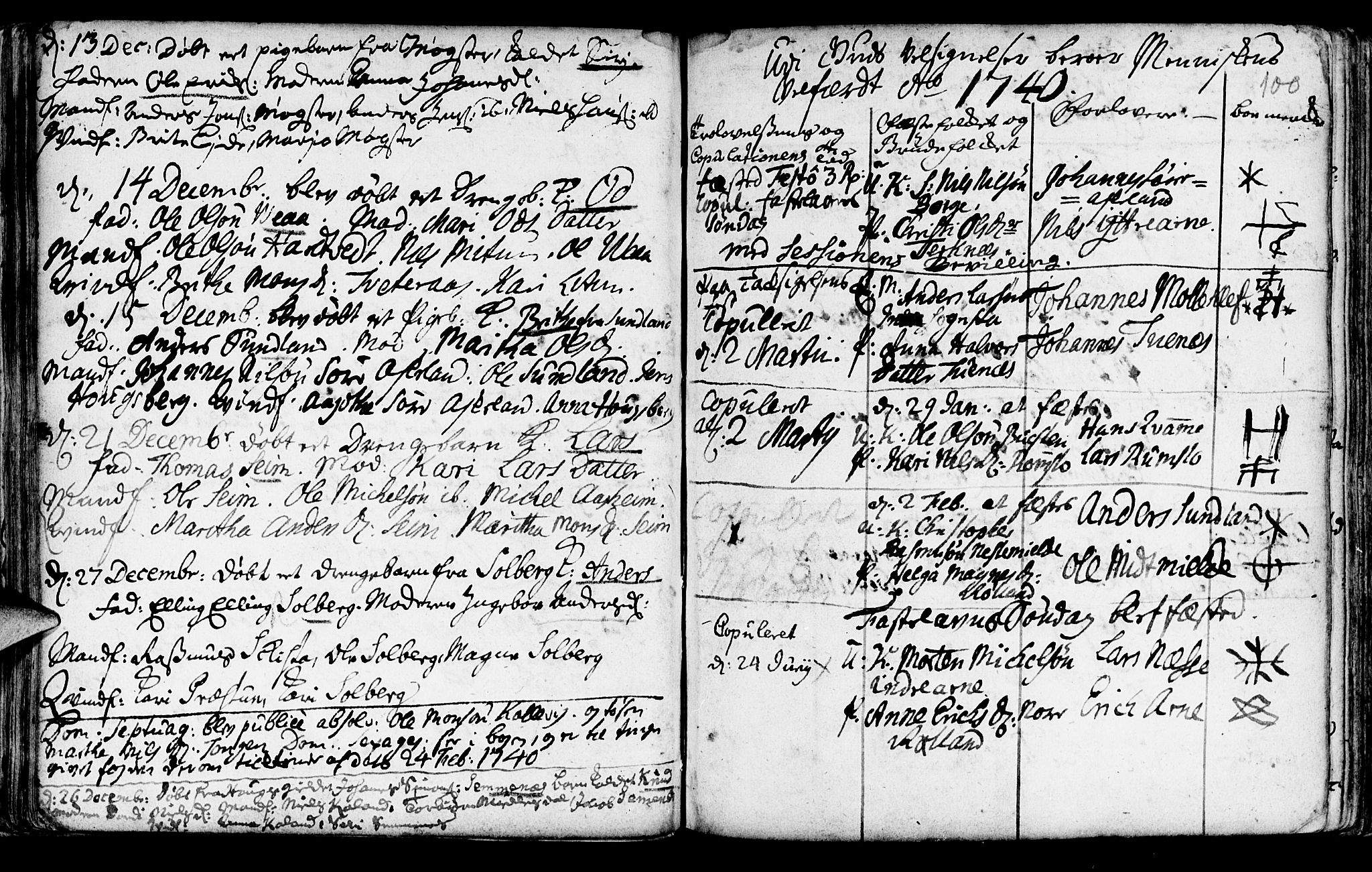 Haus sokneprestembete, SAB/A-75601/H/Haa: Parish register (official) no. A 5, 1733-1747, p. 100