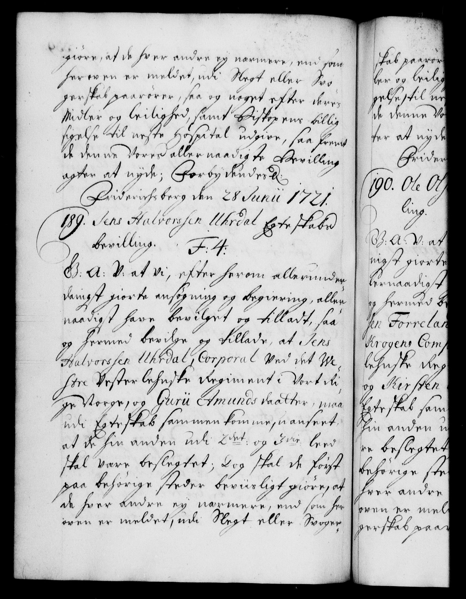Danske Kanselli 1572-1799, RA/EA-3023/F/Fc/Fca/Fcaa/L0023: Norske registre, 1720-1722, p. 339b