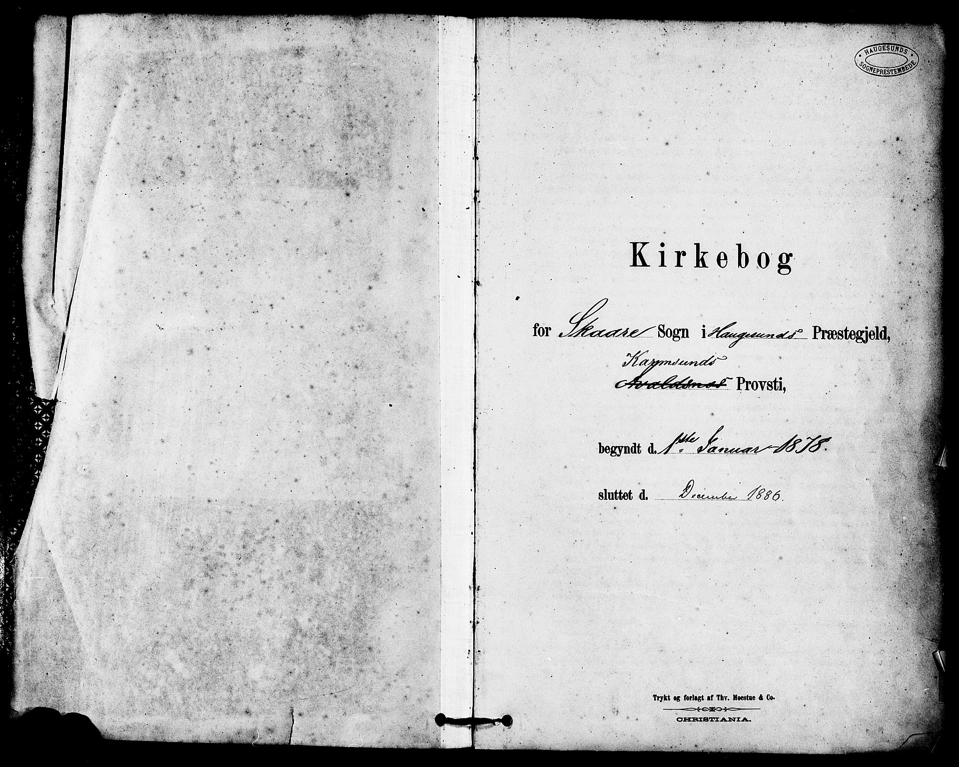 Haugesund sokneprestkontor, SAST/A -101863/H/Ha/Haa/L0002: Parish register (official) no. A 2, 1878-1886