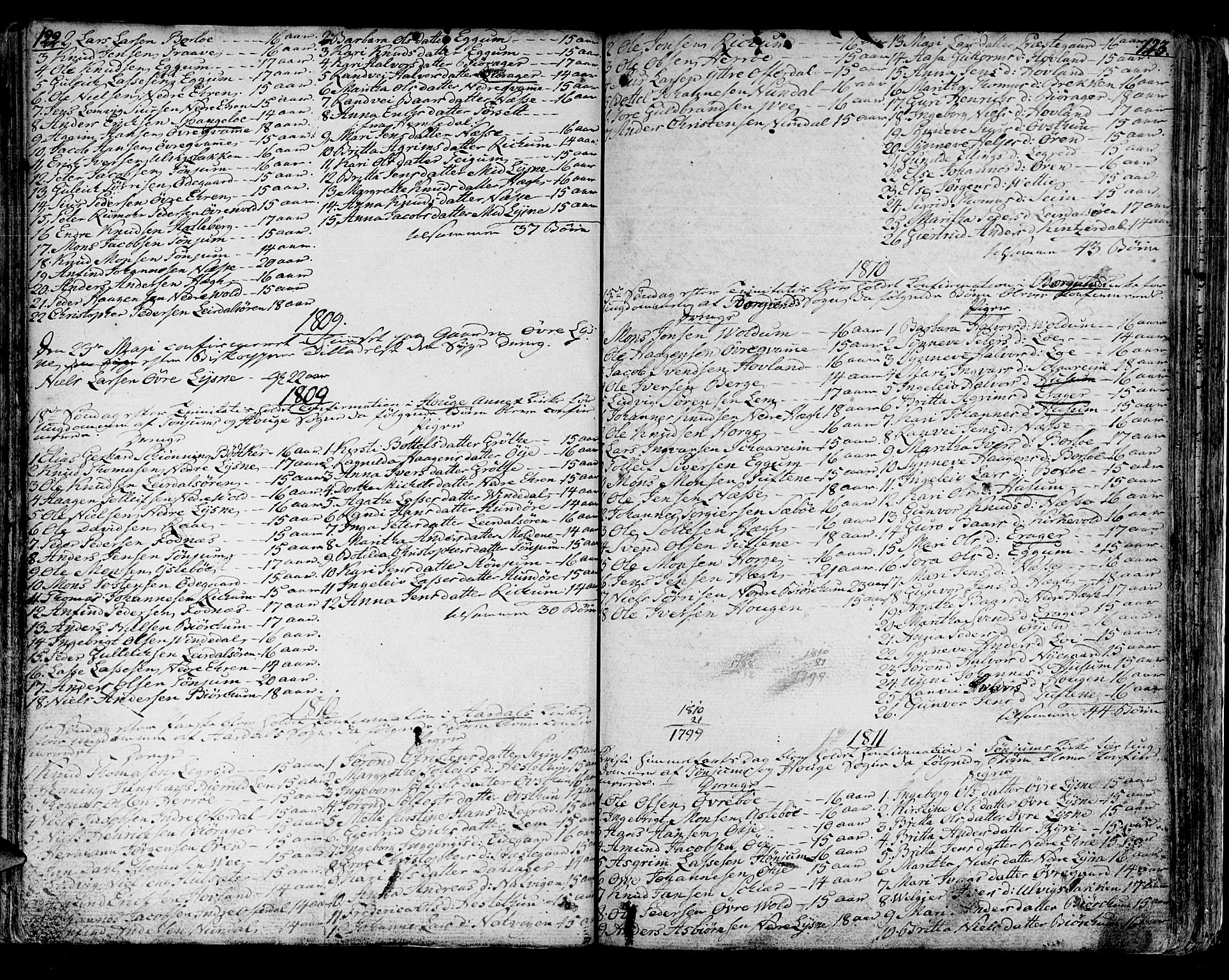 Lærdal sokneprestembete, SAB/A-81201: Parish register (official) no. A 4, 1805-1821, p. 122-123