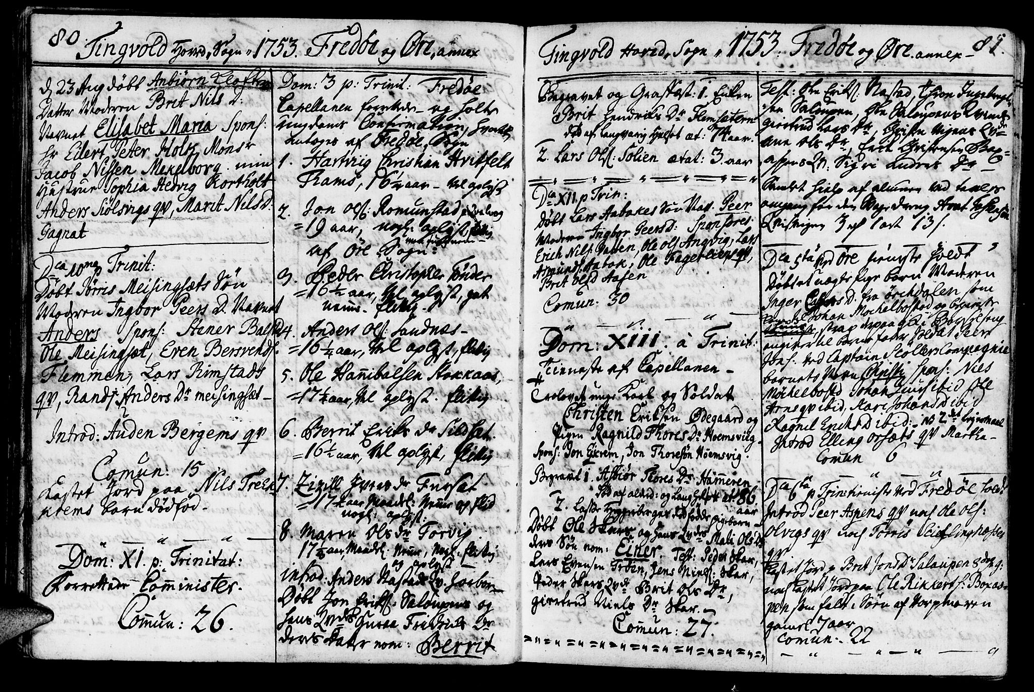 Ministerialprotokoller, klokkerbøker og fødselsregistre - Møre og Romsdal, SAT/A-1454/586/L0979: Parish register (official) no. 586A05, 1751-1776, p. 80-81
