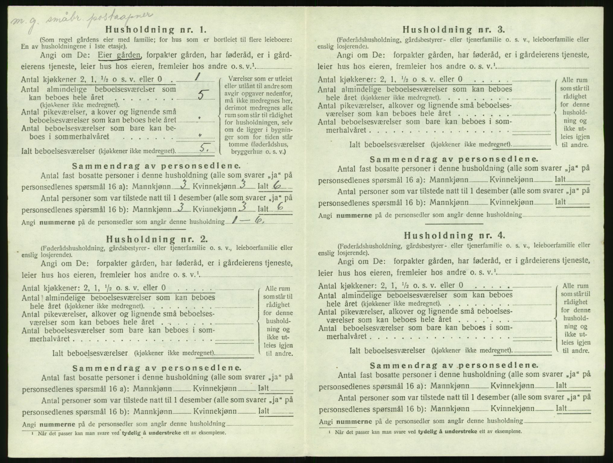 SAT, 1920 census for Edøy, 1920, p. 197