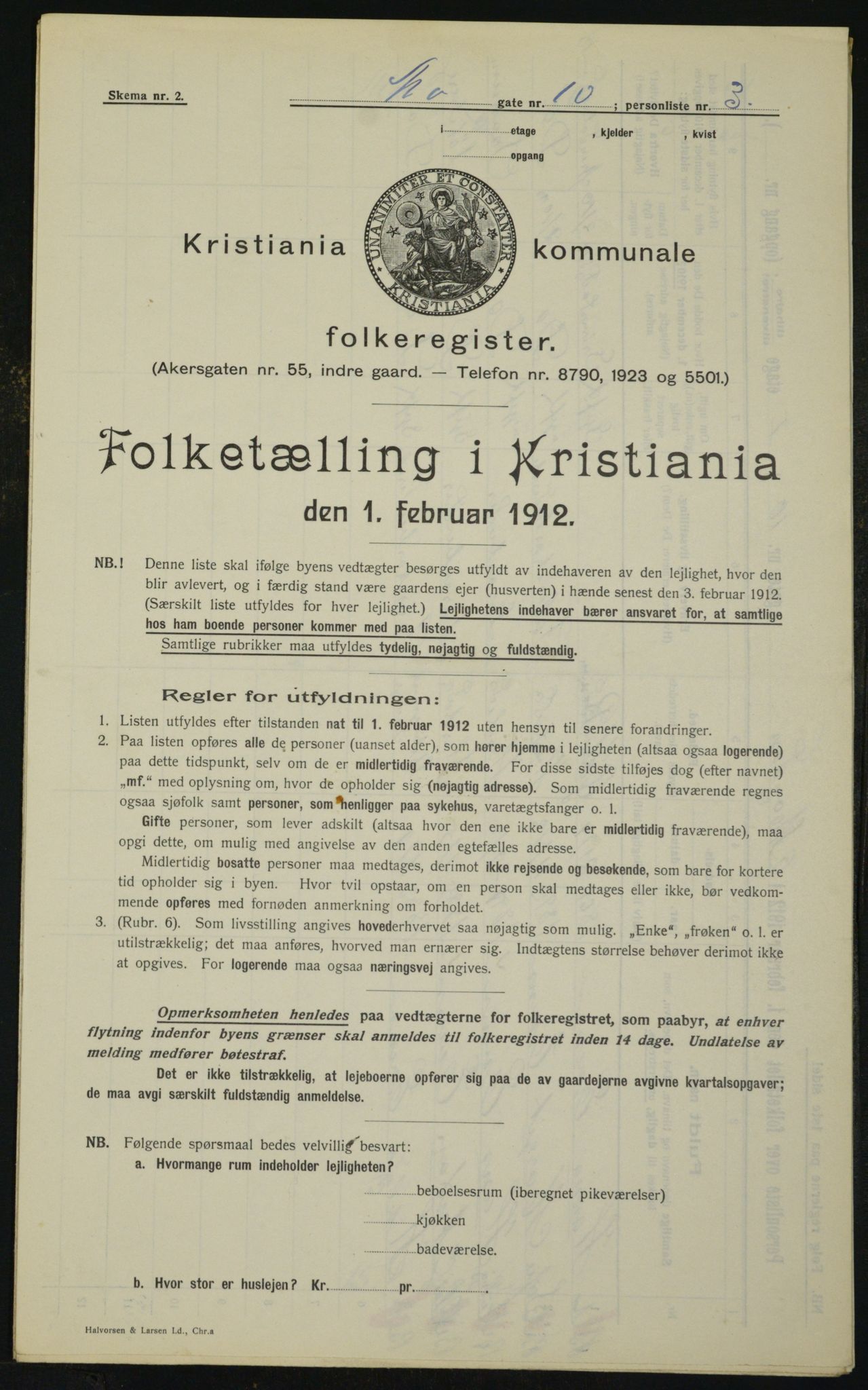 OBA, Municipal Census 1912 for Kristiania, 1912, p. 65900