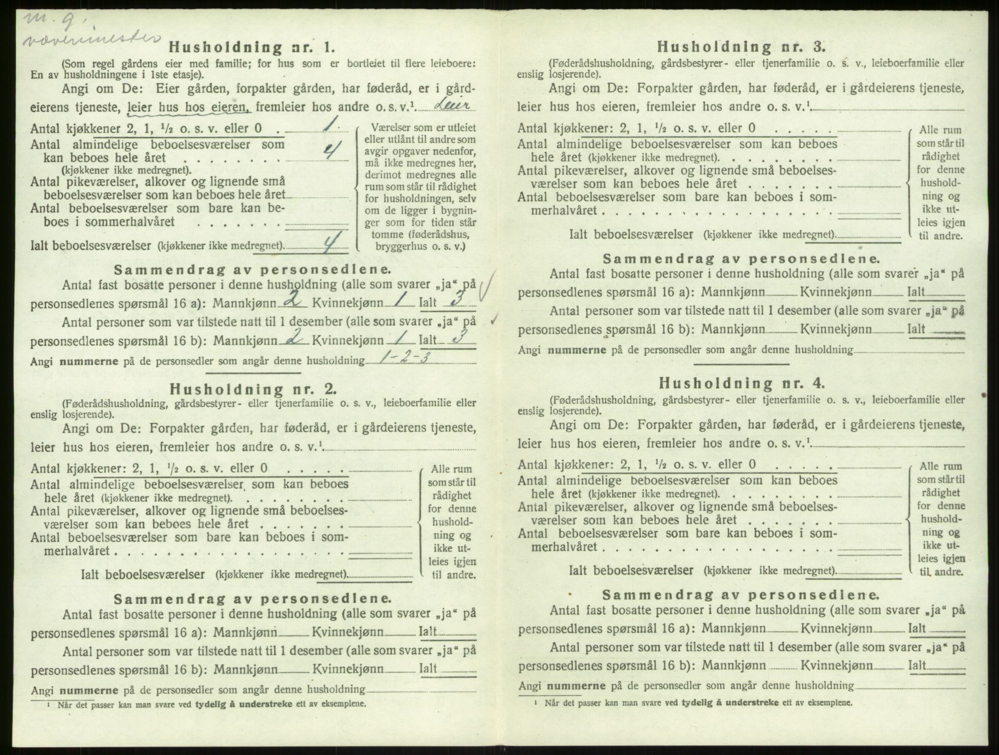 SAB, 1920 census for Åsane, 1920, p. 187