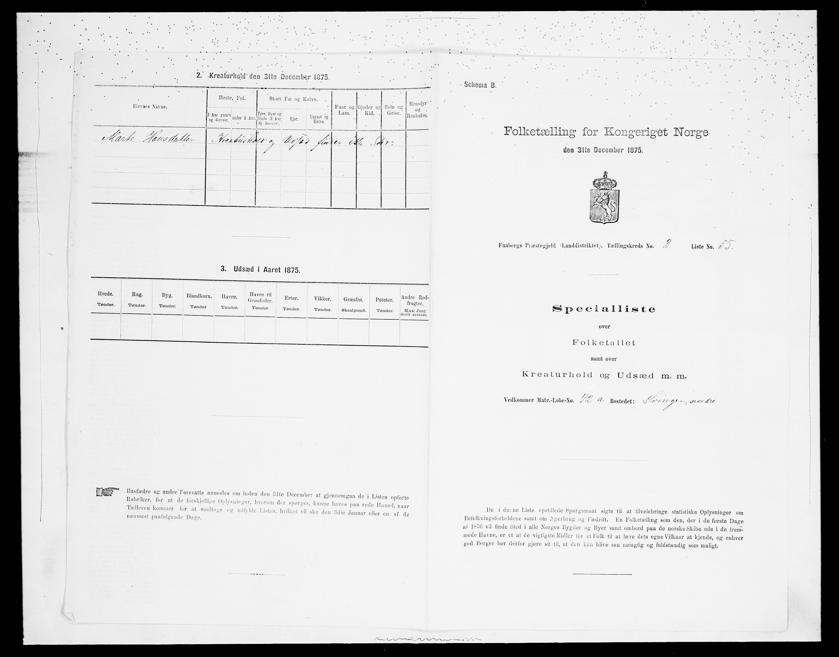 SAH, 1875 census for 0524L Fåberg/Fåberg og Lillehammer, 1875, p. 490