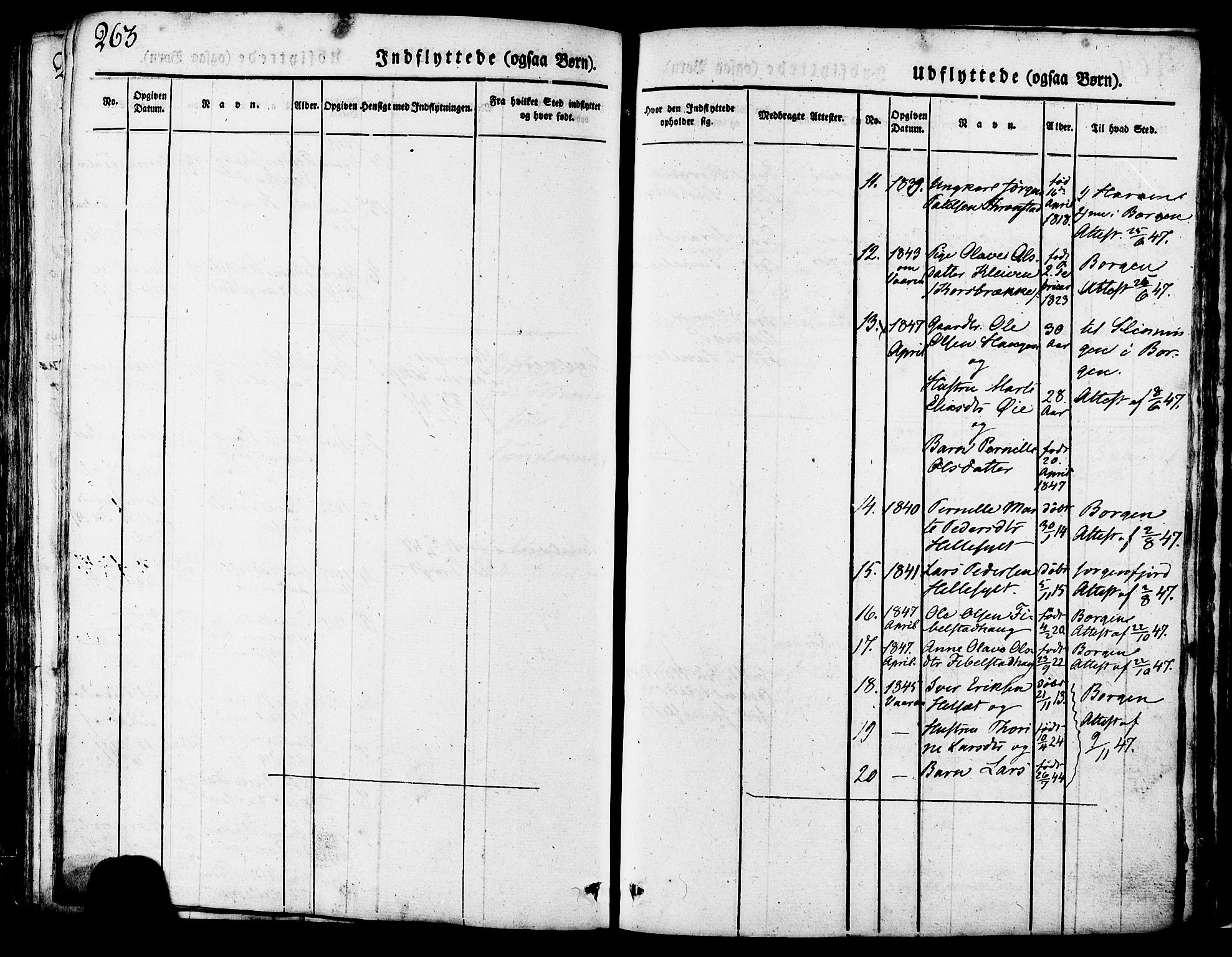 Ministerialprotokoller, klokkerbøker og fødselsregistre - Møre og Romsdal, AV/SAT-A-1454/517/L0221: Parish register (official) no. 517A01, 1827-1858, p. 263