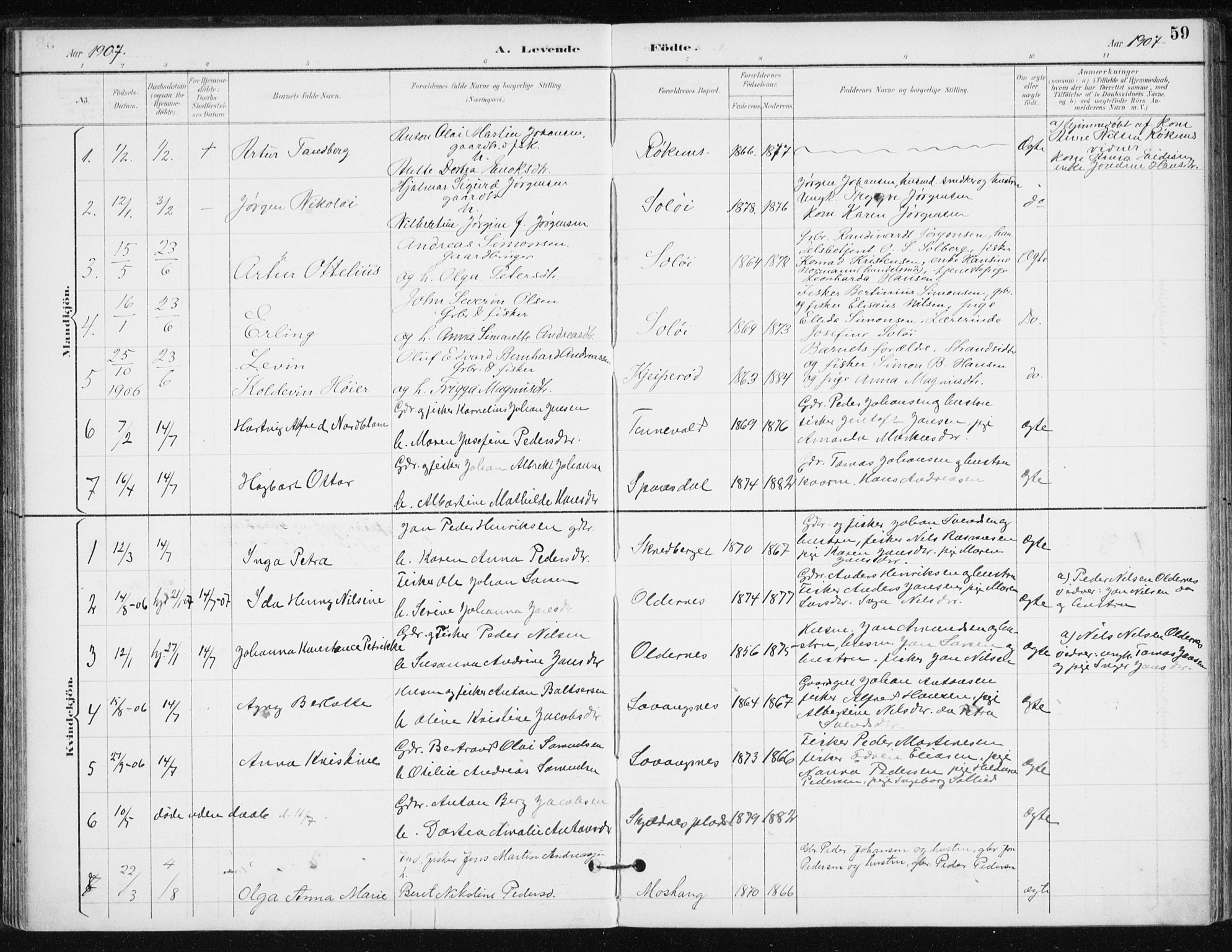Salangen sokneprestembete, SATØ/S-1324/H/Ha/L0001kirke: Parish register (official) no. 1, 1893-1911, p. 59