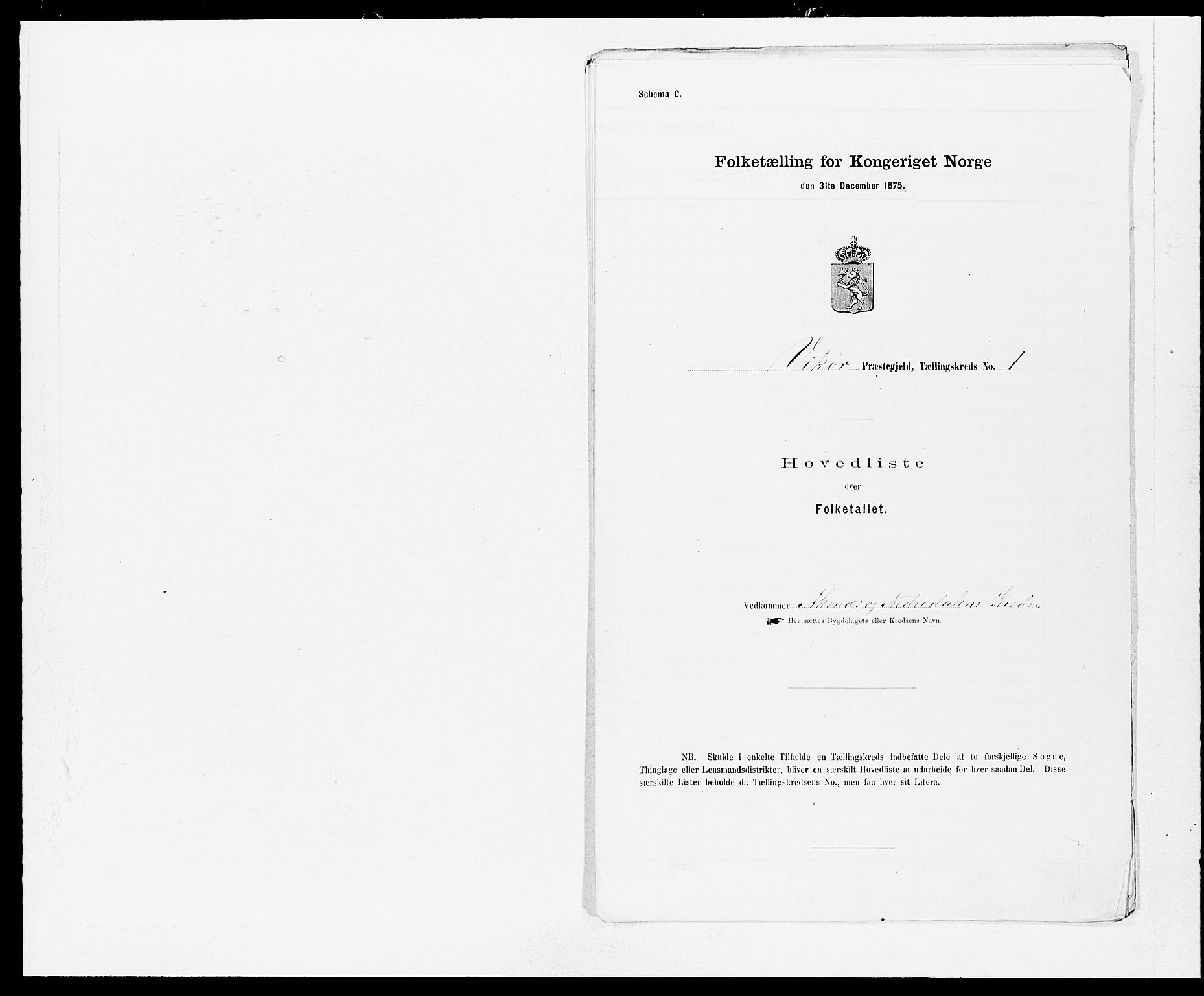 SAB, 1875 census for 1238P Vikør, 1875, p. 2