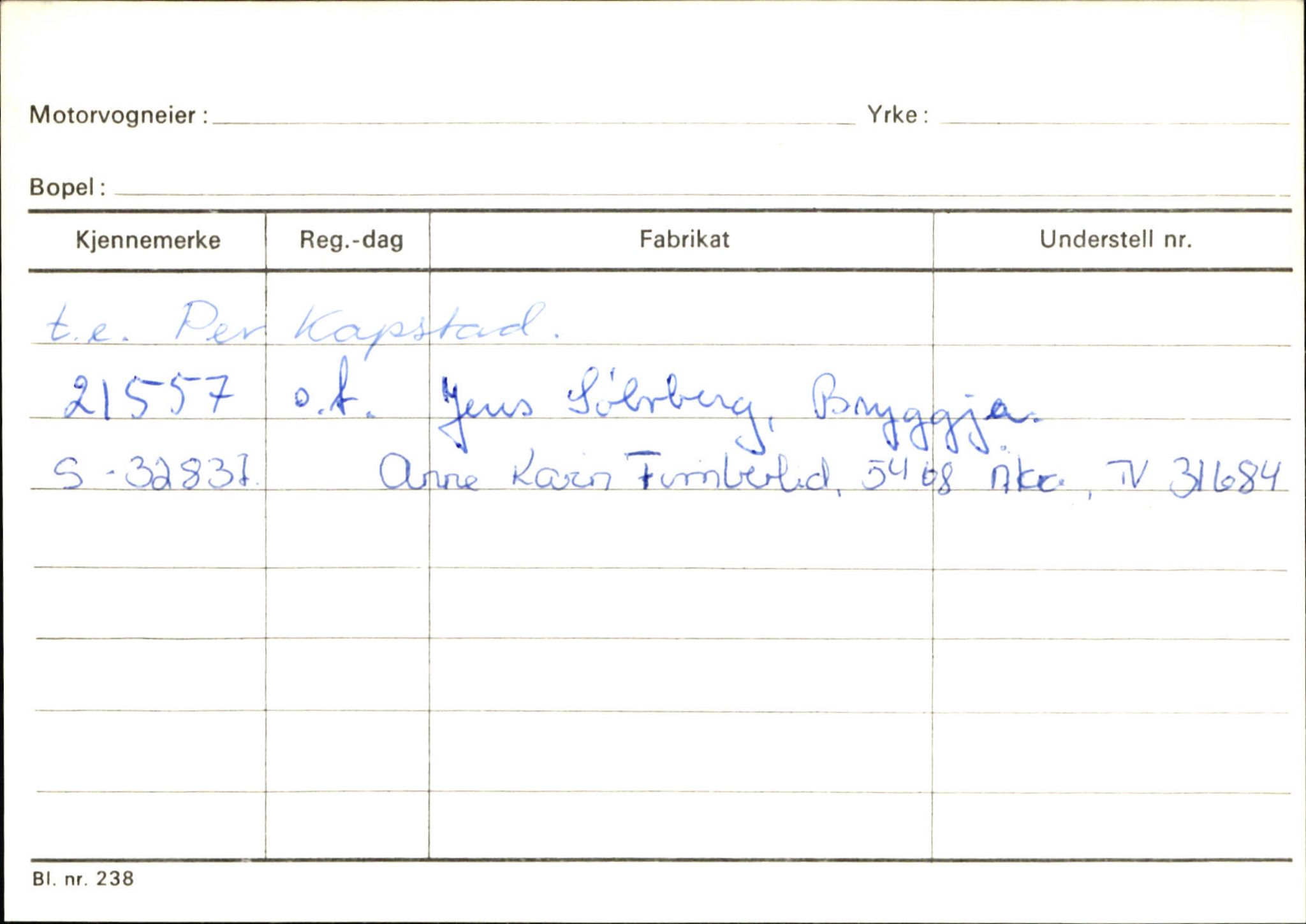 Statens vegvesen, Sogn og Fjordane vegkontor, SAB/A-5301/4/F/L0125: Eigarregister Sogndal V-Å. Aurland A-Å. Fjaler A-N, 1945-1975, p. 101