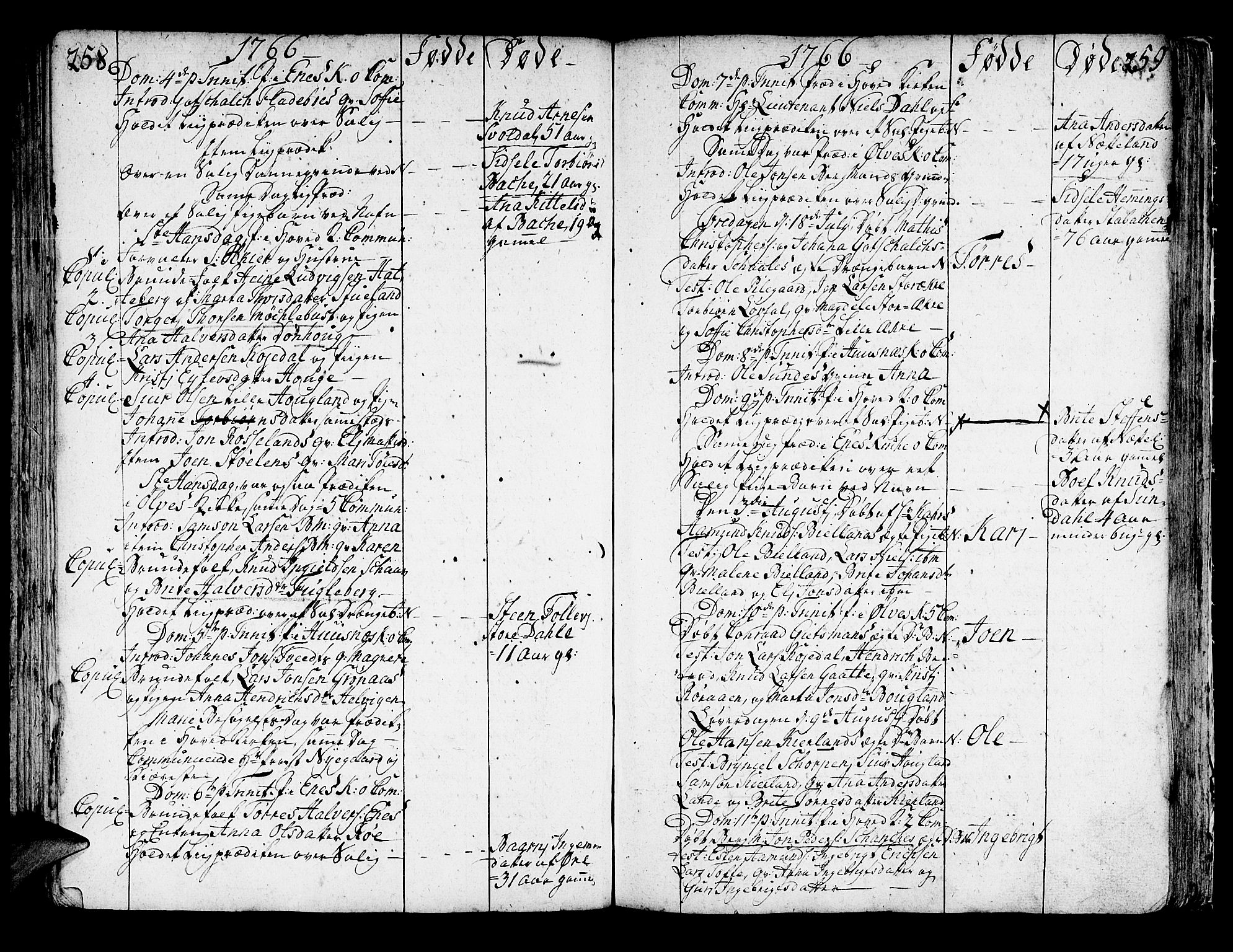 Kvinnherad sokneprestembete, SAB/A-76401/H/Haa: Parish register (official) no. A 3, 1754-1777, p. 258-259