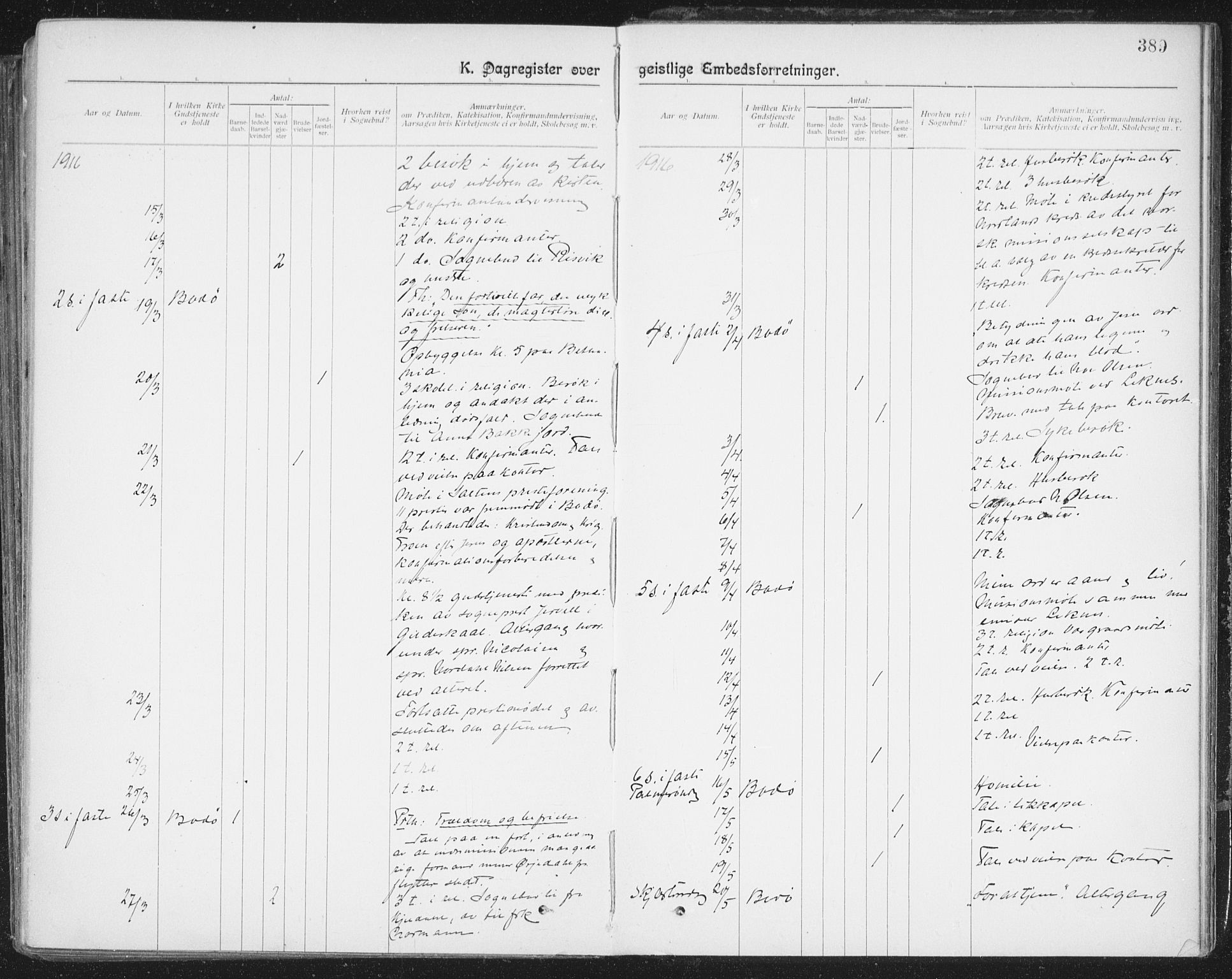 Ministerialprotokoller, klokkerbøker og fødselsregistre - Nordland, SAT/A-1459/801/L0012: Parish register (official) no. 801A12, 1900-1916, p. 389