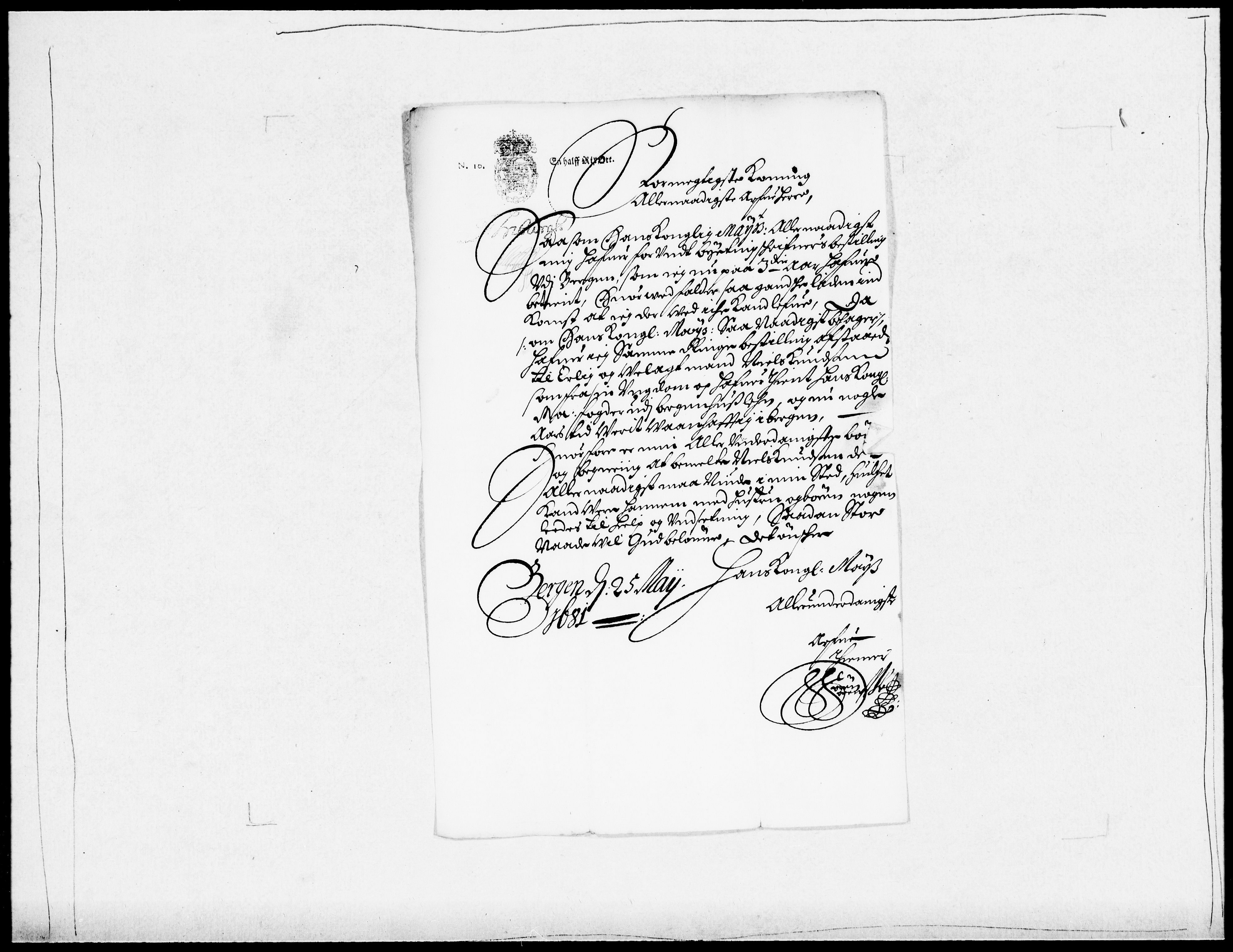 Danske Kanselli 1572-1799, AV/RA-EA-3023/F/Fc/Fcc/Fcca/L0034: Norske innlegg 1572-1799, 1681-1682, p. 43