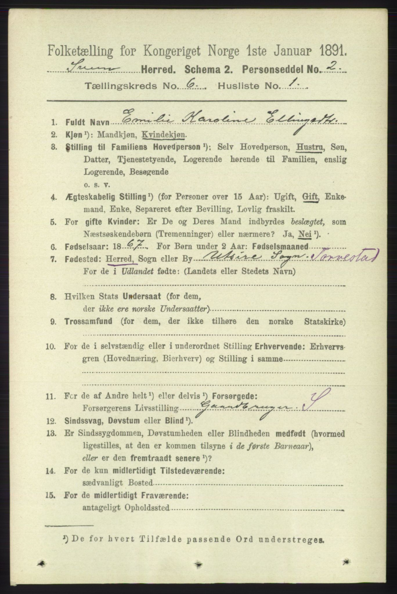 RA, 1891 census for 1216 Sveio, 1891, p. 1715