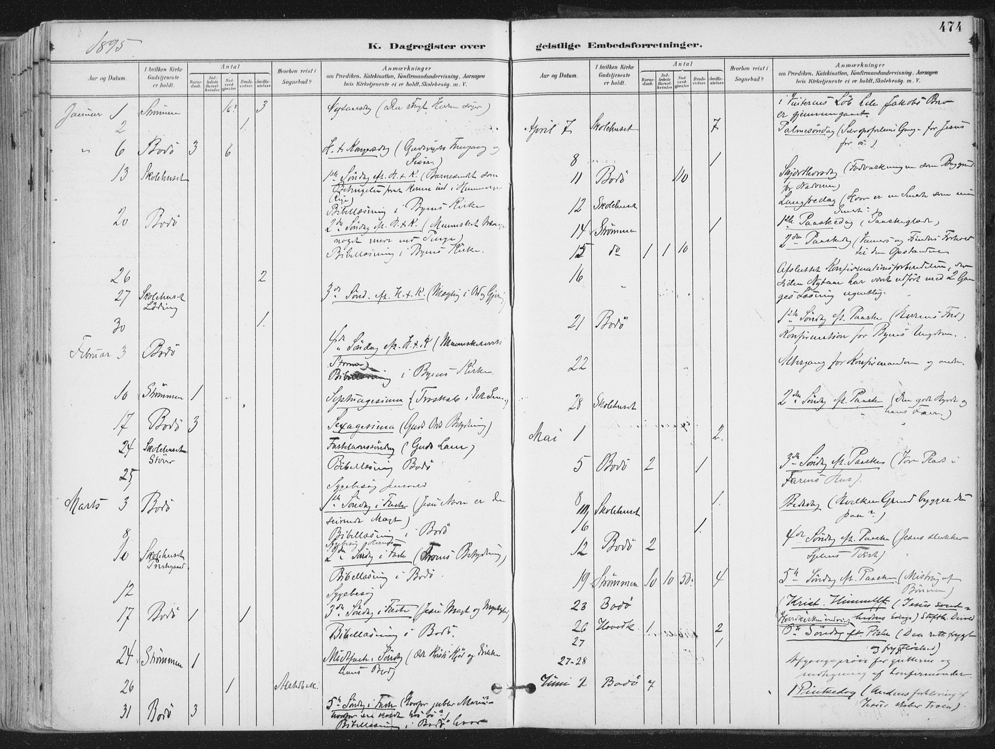 Ministerialprotokoller, klokkerbøker og fødselsregistre - Nordland, AV/SAT-A-1459/802/L0055: Parish register (official) no. 802A02, 1894-1915, p. 474