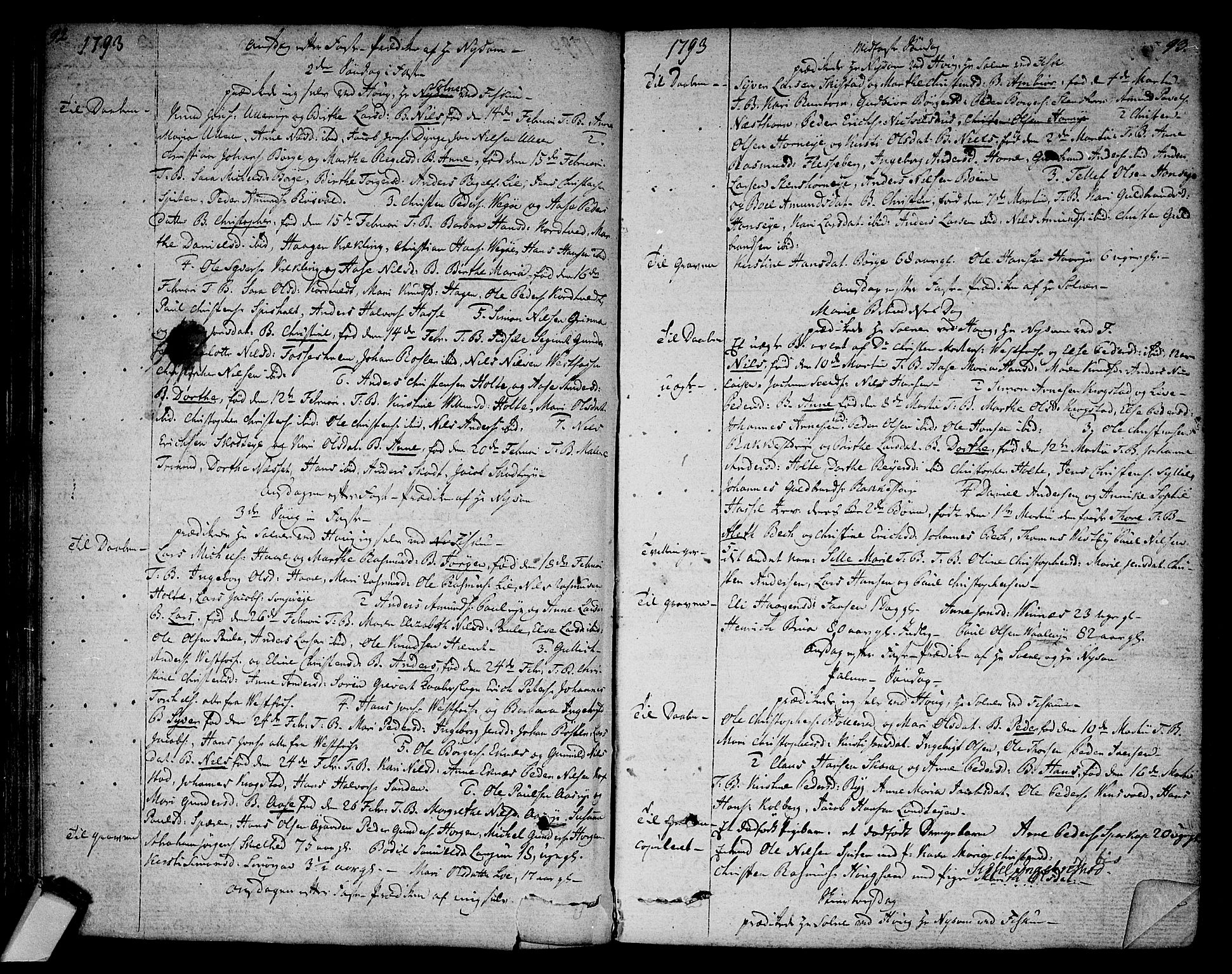 Eiker kirkebøker, AV/SAKO-A-4/F/Fa/L0009: Parish register (official) no. I 9, 1789-1806, p. 92-93