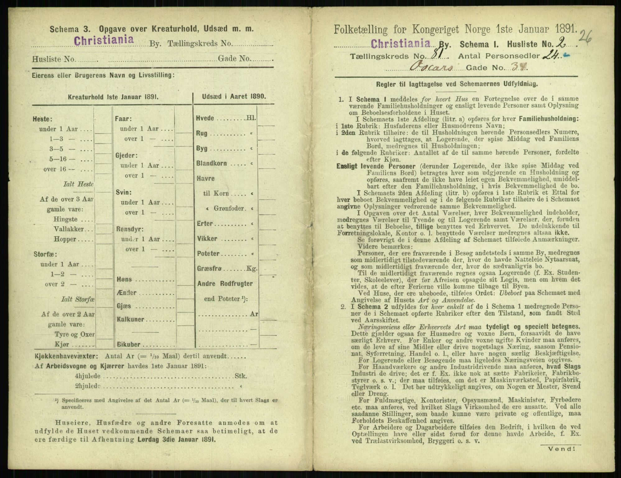RA, 1891 census for 0301 Kristiania, 1891, p. 41486
