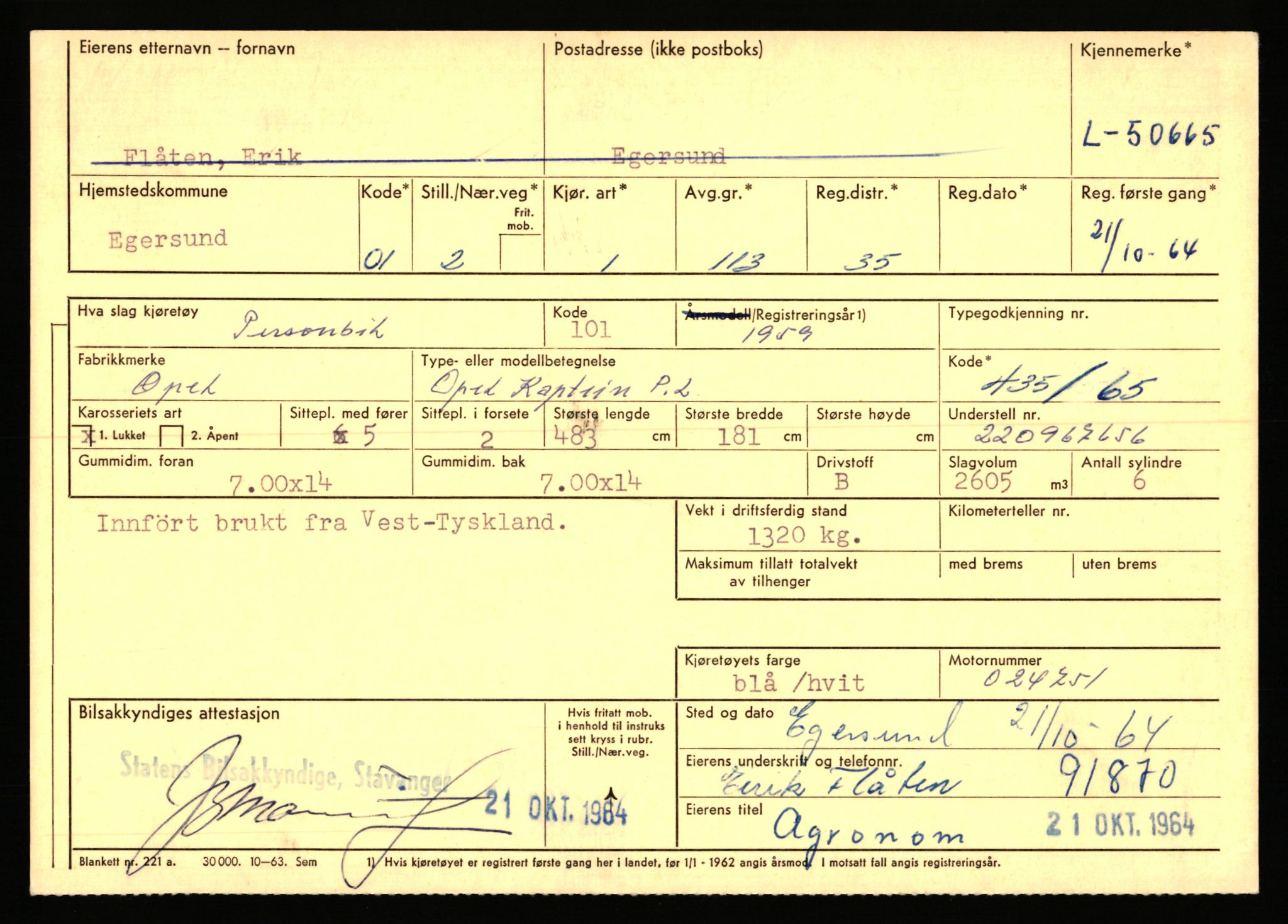 Stavanger trafikkstasjon, AV/SAST-A-101942/0/F/L0050: L-50600 - L-51299, 1930-1971, p. 211