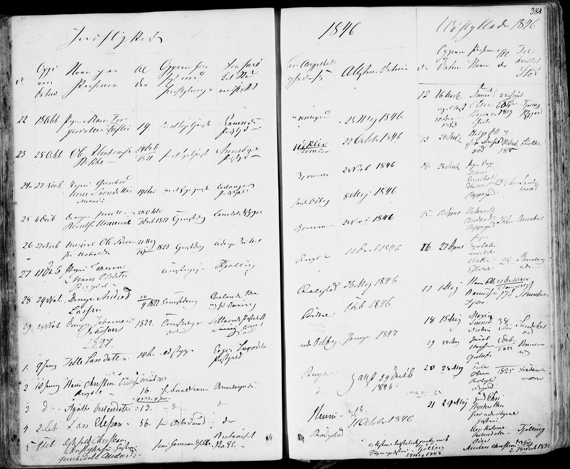 Hedrum kirkebøker, AV/SAKO-A-344/F/Fa/L0005: Parish register (official) no. I 5, 1835-1848, p. 384