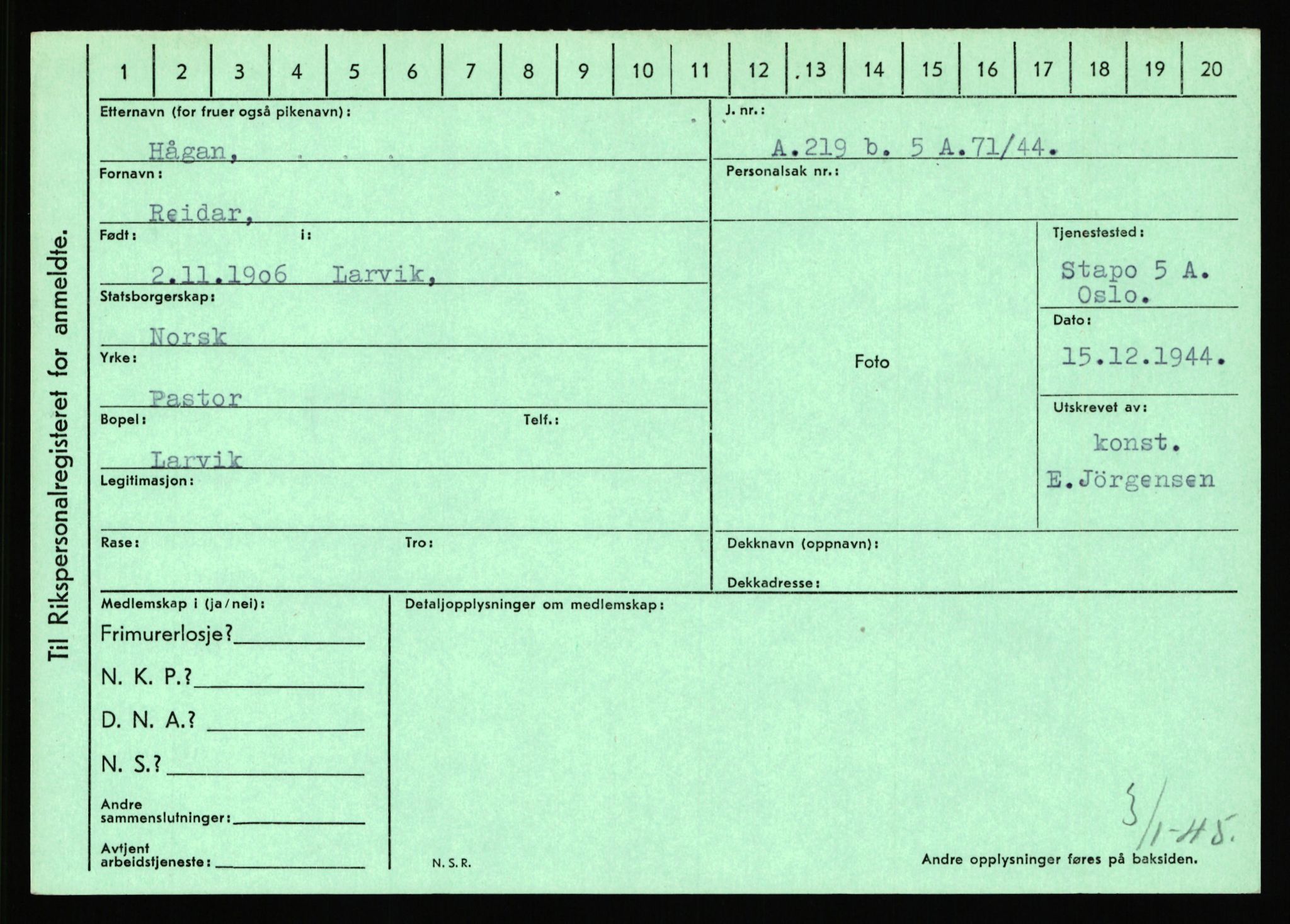 Statspolitiet - Hovedkontoret / Osloavdelingen, AV/RA-S-1329/C/Ca/L0005: Furali - Hamula, 1943-1945, p. 3429