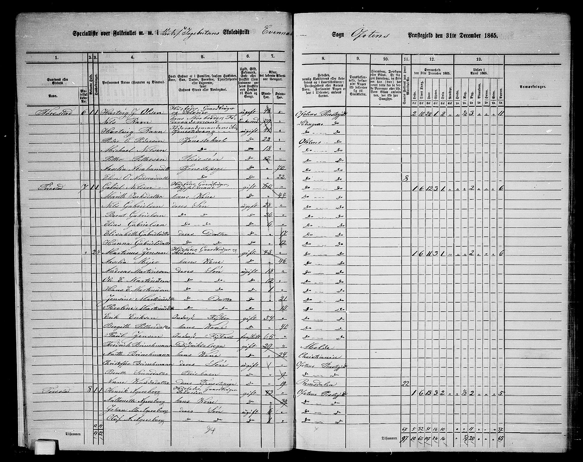 RA, 1865 census for Ofoten, 1865, p. 15