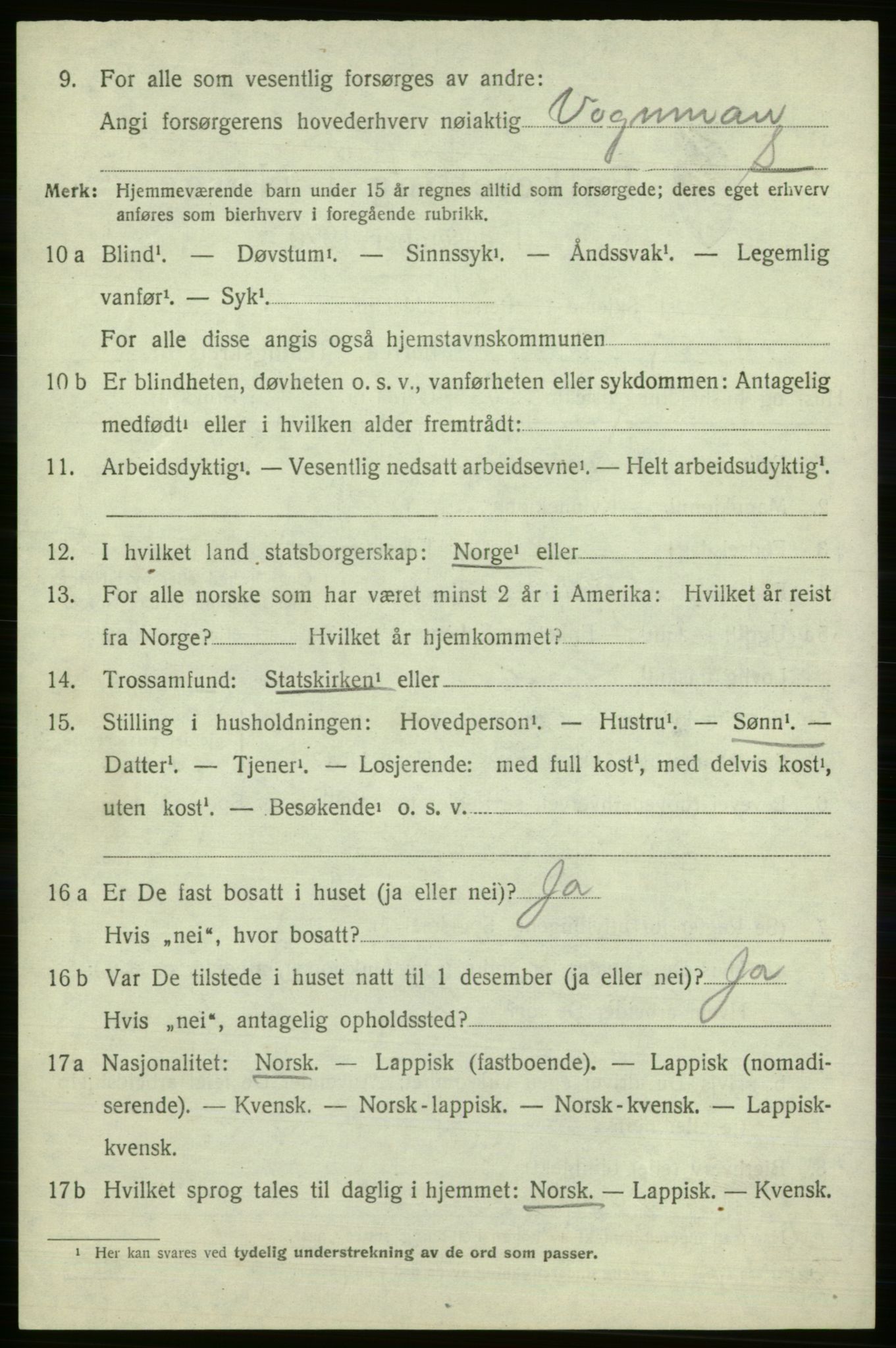 SATØ, 1920 census for Berlevåg, 1920, p. 934