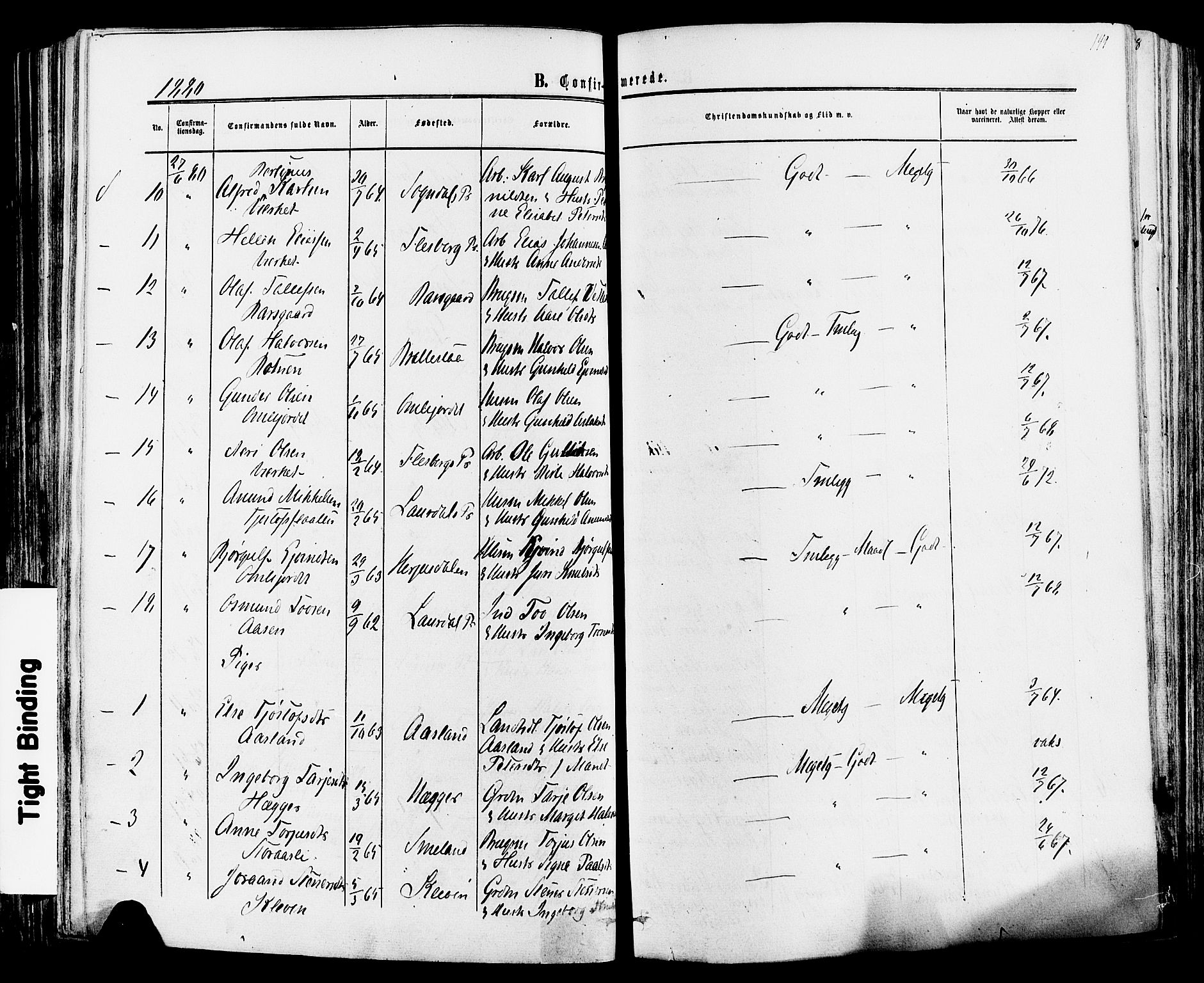 Mo kirkebøker, SAKO/A-286/F/Fa/L0006: Parish register (official) no. I 6, 1865-1885, p. 149