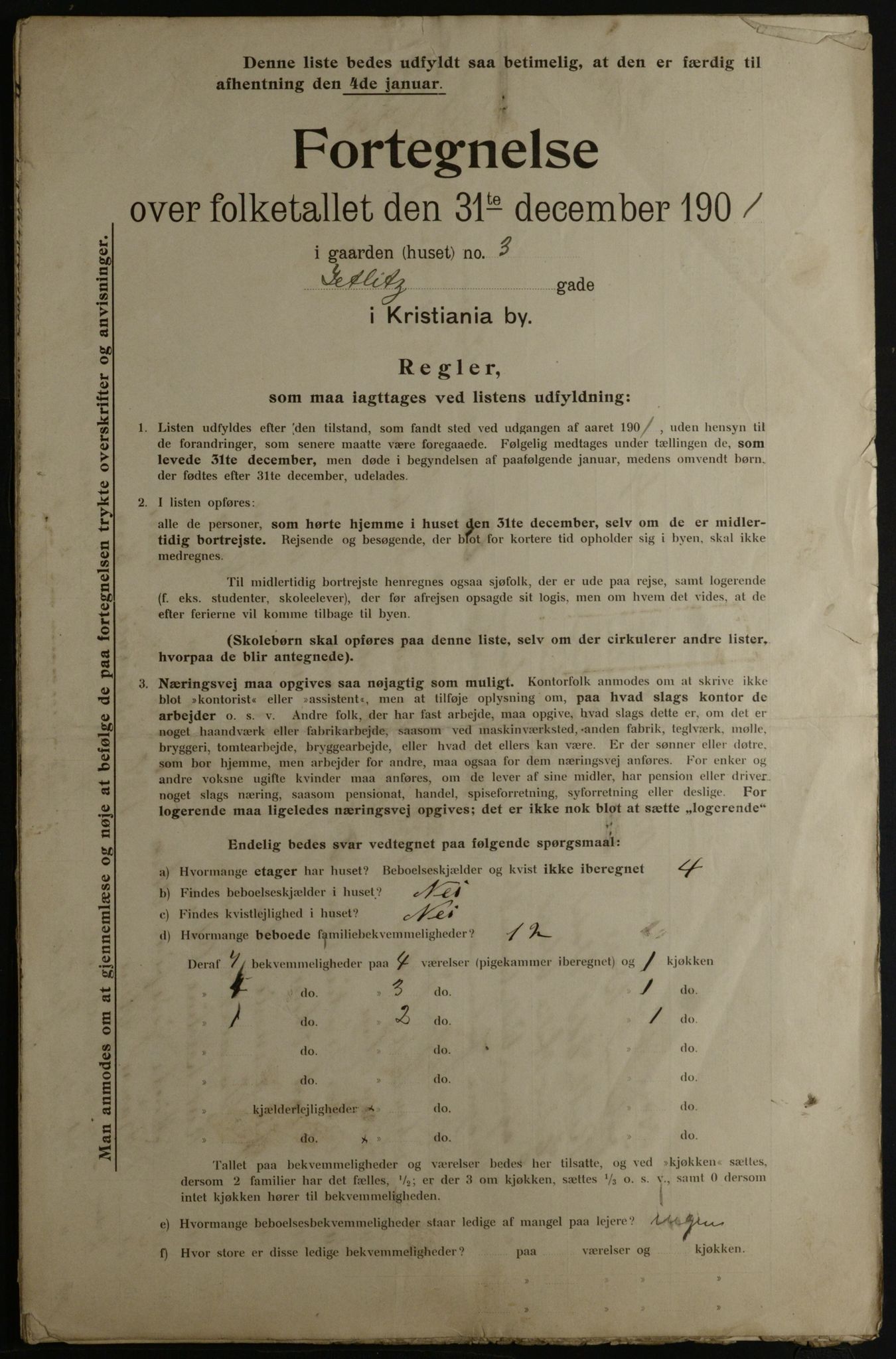 OBA, Municipal Census 1901 for Kristiania, 1901, p. 19640