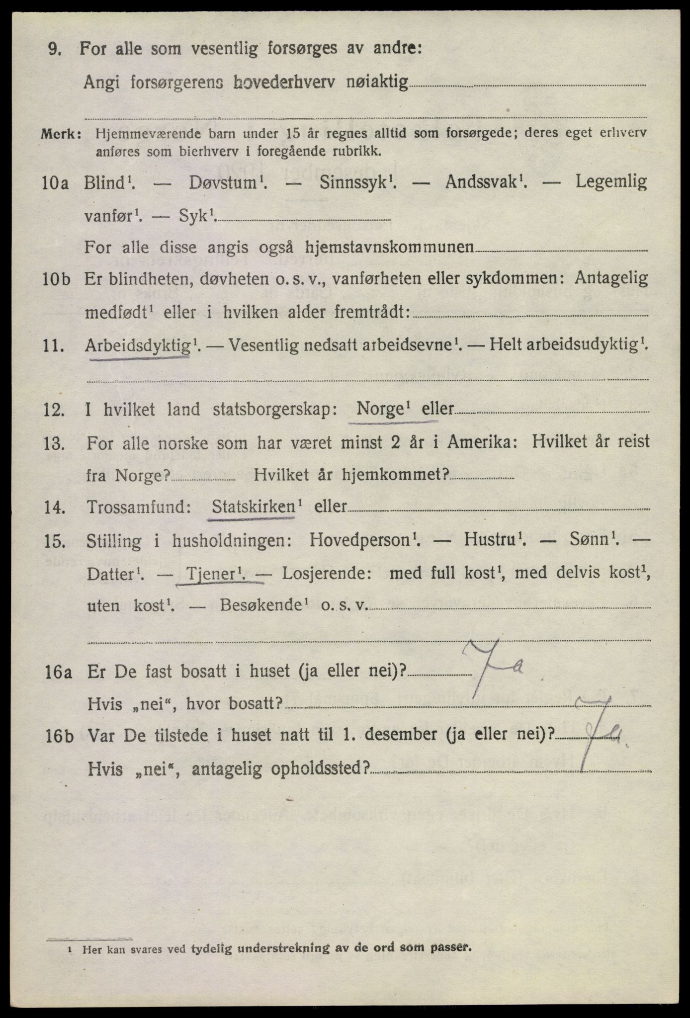 SAKO, 1920 census for Lier, 1920, p. 9669