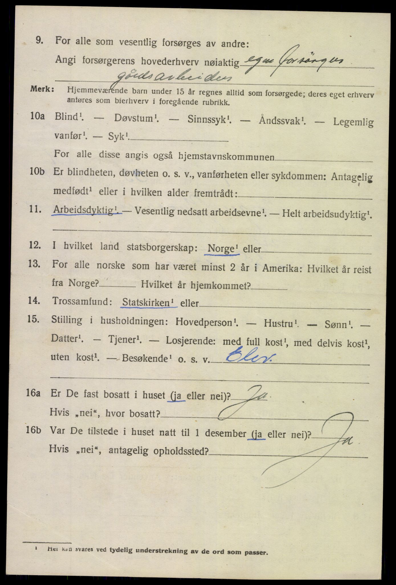 SAK, 1920 census for Holt, 1920, p. 2855