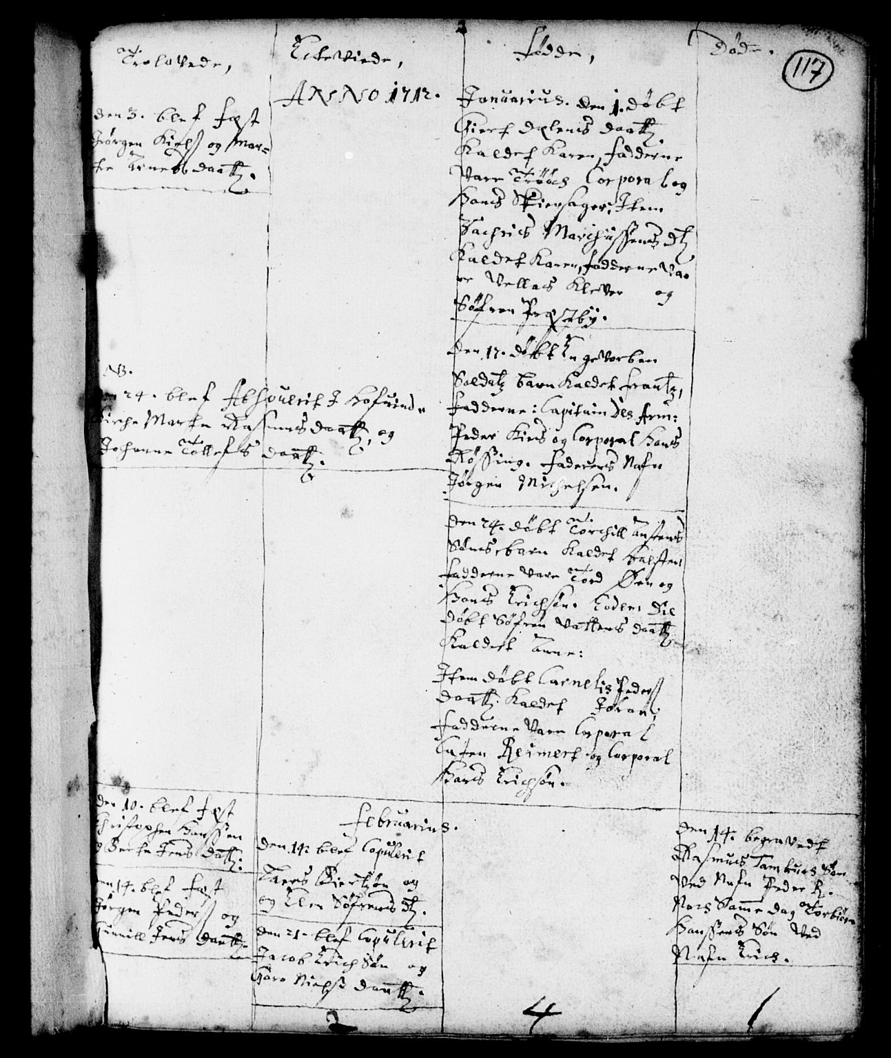 Spydeberg prestekontor Kirkebøker, AV/SAO-A-10924/F/Fa/L0001: Parish register (official) no. I 1, 1696-1738, p. 117