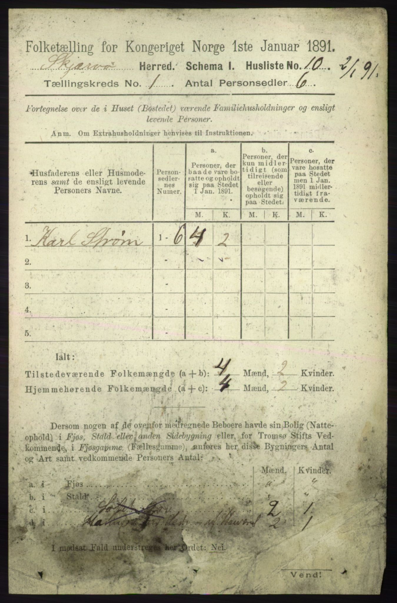 RA, 1891 census for 1941 Skjervøy, 1891, p. 28