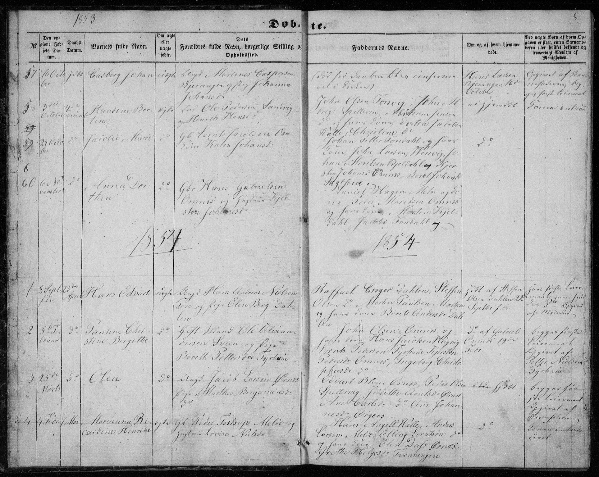 Ministerialprotokoller, klokkerbøker og fødselsregistre - Nordland, AV/SAT-A-1459/843/L0633: Parish register (copy) no. 843C02, 1853-1873, p. 8