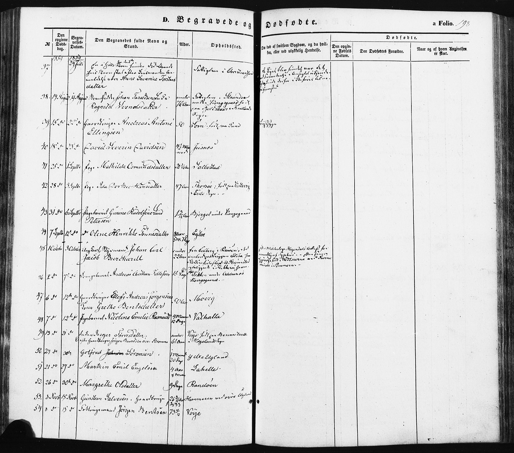 Oddernes sokneprestkontor, SAK/1111-0033/F/Fa/Faa/L0007: Parish register (official) no. A 7, 1851-1863, p. 198