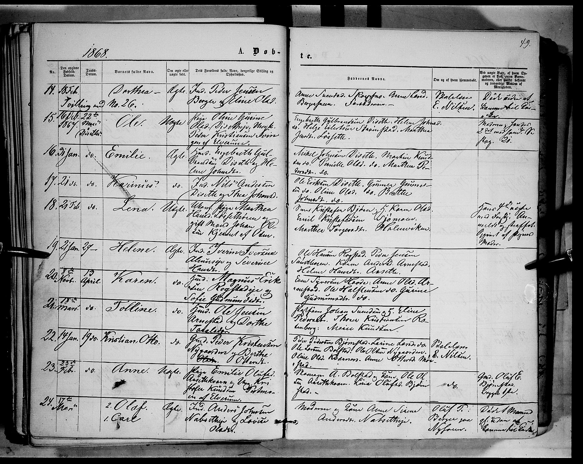 Åmot prestekontor, Hedmark, AV/SAH-PREST-056/H/Ha/Haa/L0008: Parish register (official) no. 8, 1862-1875, p. 49