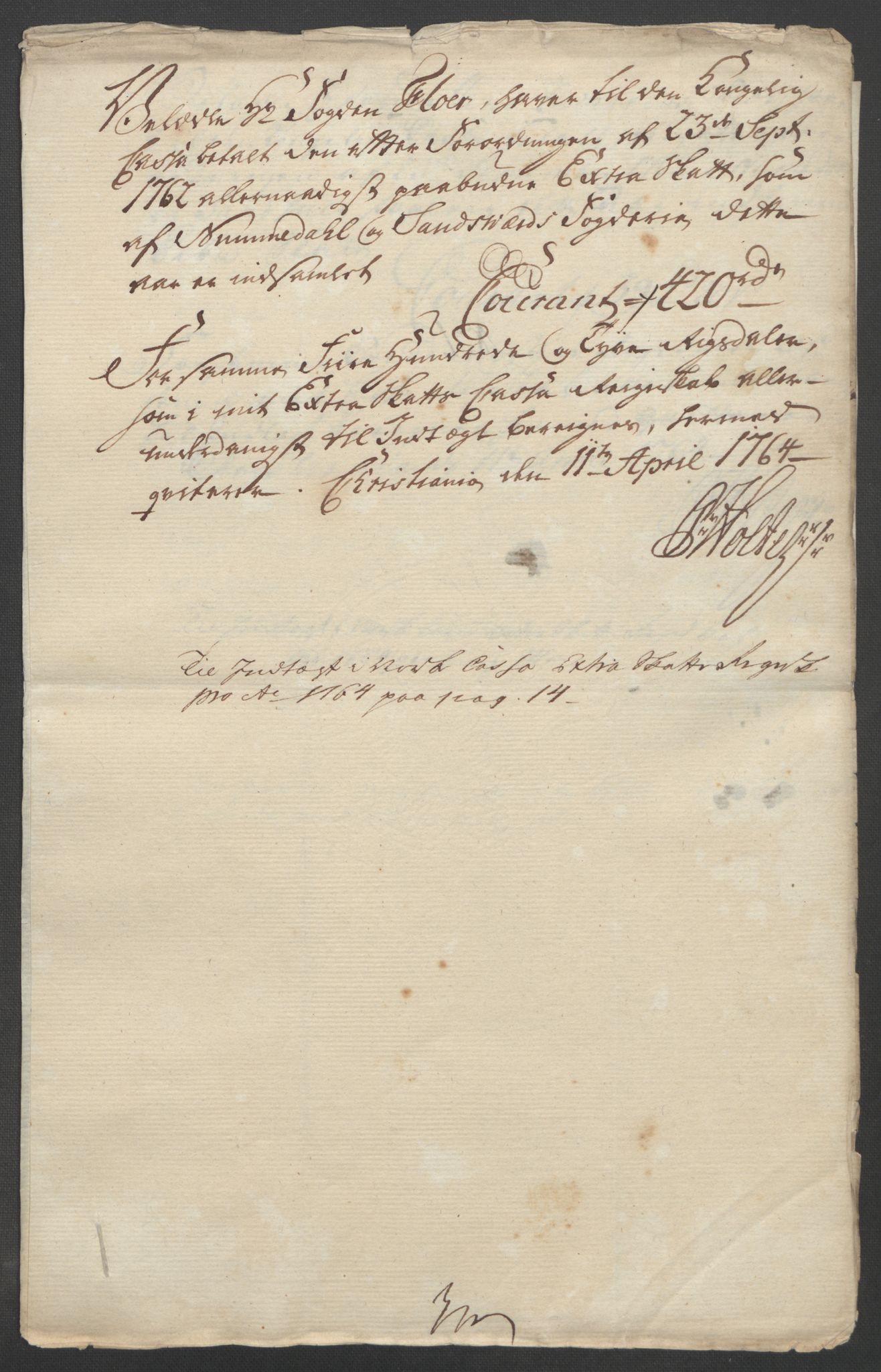 Rentekammeret inntil 1814, Reviderte regnskaper, Fogderegnskap, RA/EA-4092/R24/L1672: Ekstraskatten Numedal og Sandsvær, 1762-1767, p. 243