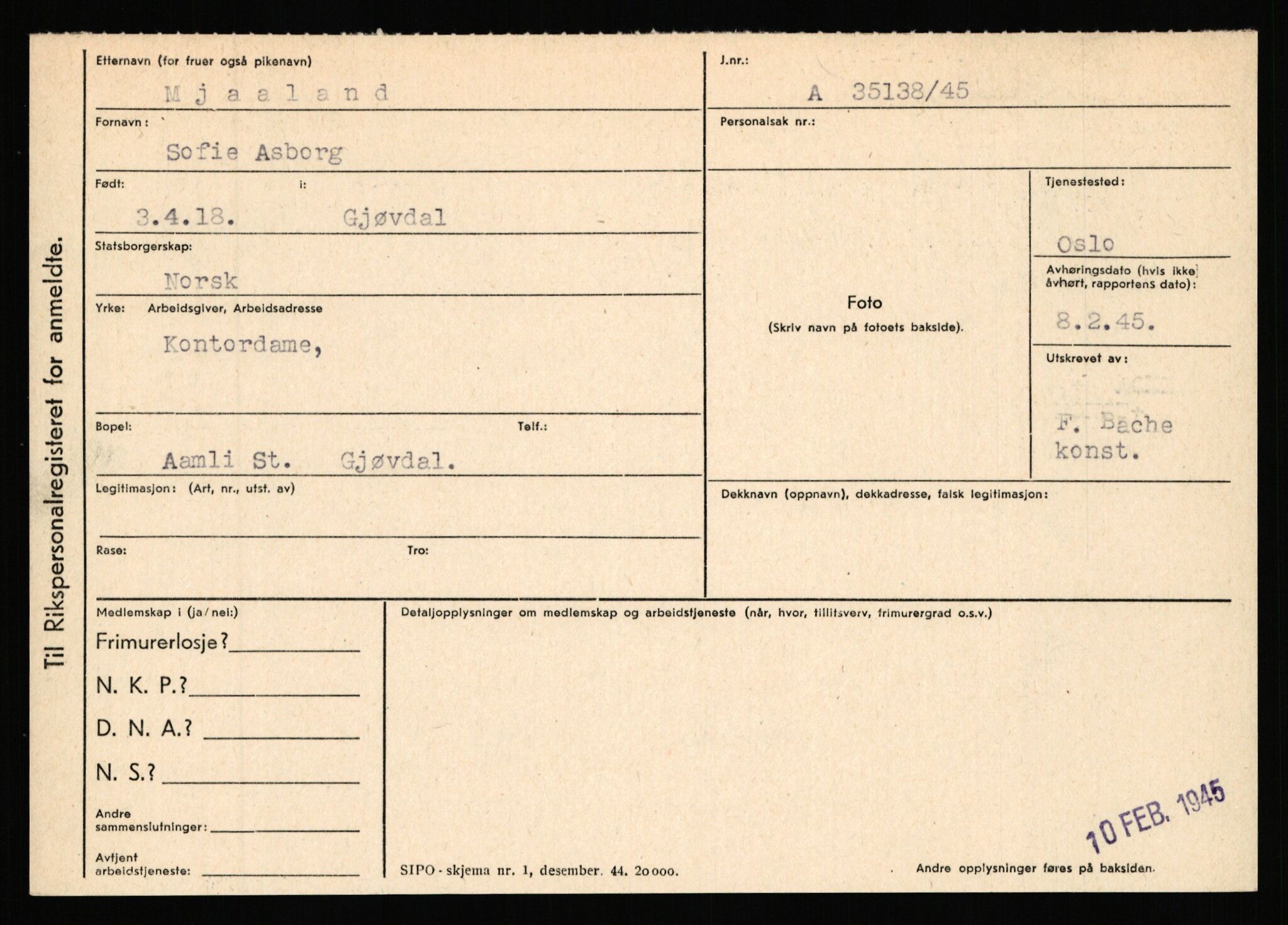 Statspolitiet - Hovedkontoret / Osloavdelingen, AV/RA-S-1329/C/Ca/L0010: Lind - Moksnes, 1943-1945, p. 4301