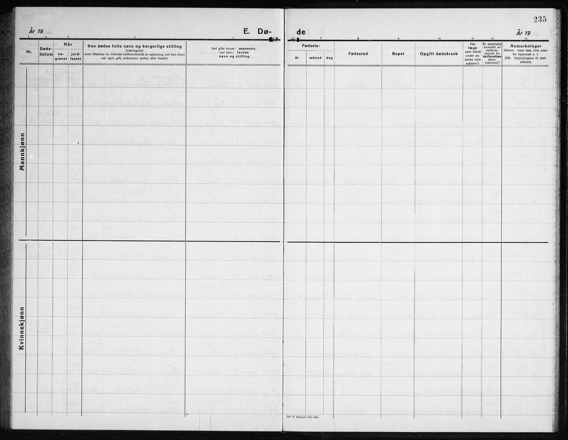 Ministerialprotokoller, klokkerbøker og fødselsregistre - Møre og Romsdal, SAT/A-1454/507/L0085: Parish register (copy) no. 507C08, 1933-1944, p. 235