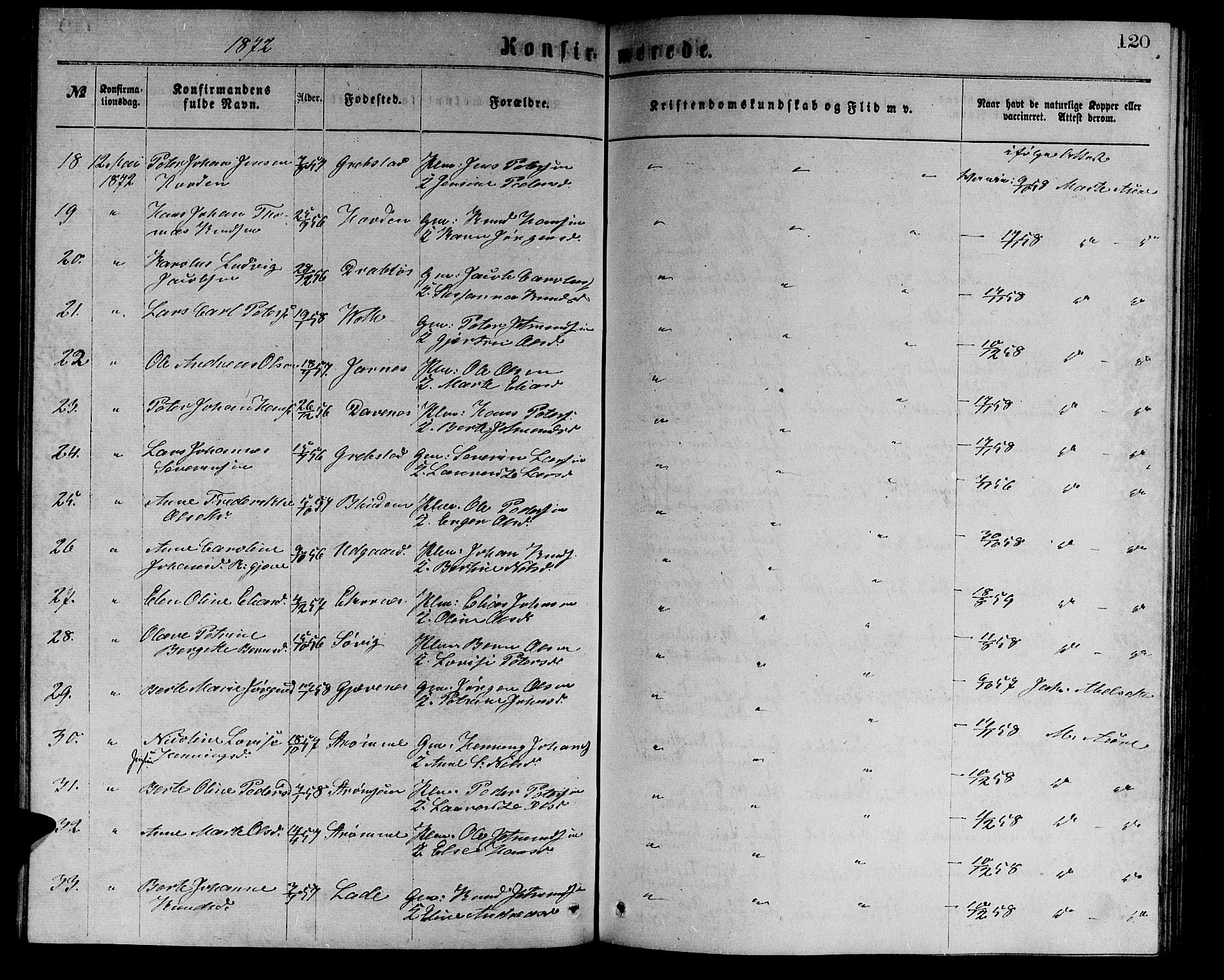 Ministerialprotokoller, klokkerbøker og fødselsregistre - Møre og Romsdal, AV/SAT-A-1454/523/L0338: Parish register (copy) no. 523C01, 1865-1877, p. 120