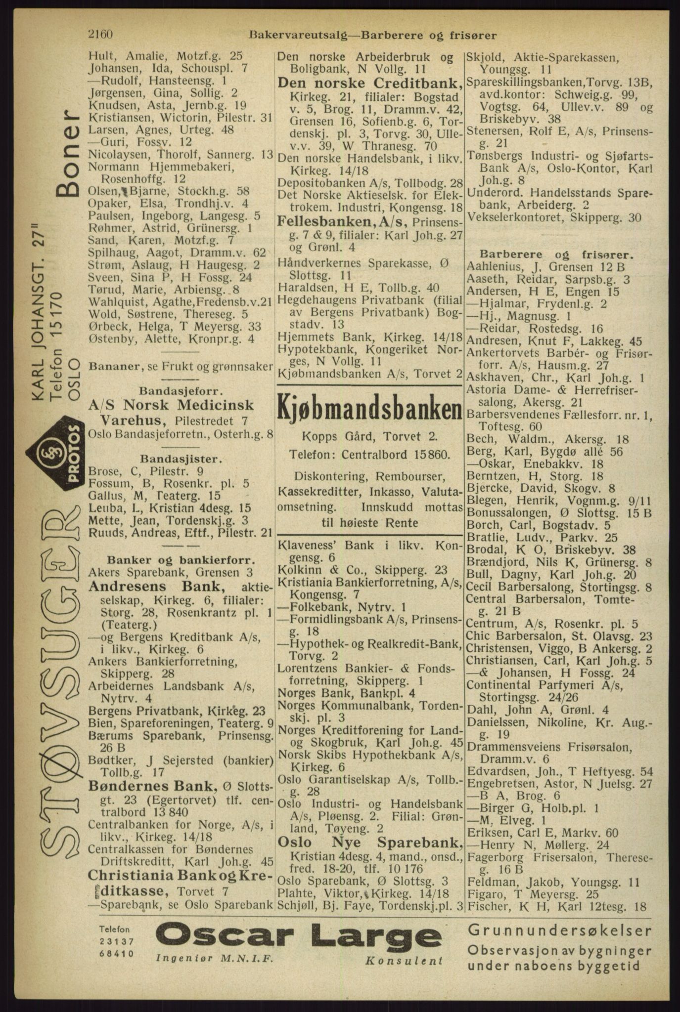 Kristiania/Oslo adressebok, PUBL/-, 1933, p. 2160