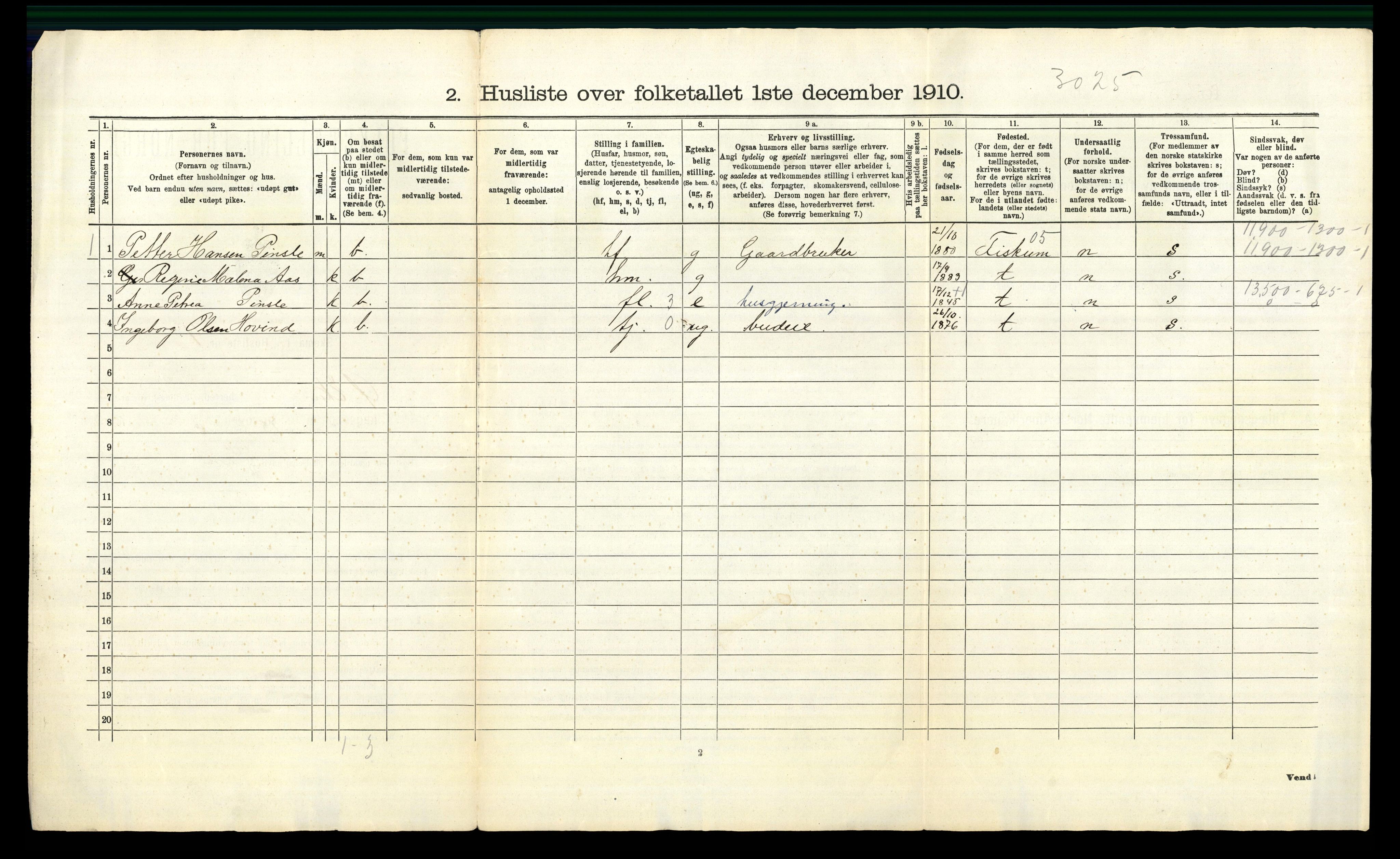 RA, 1910 census for Øvre Eiker, 1910, p. 1534