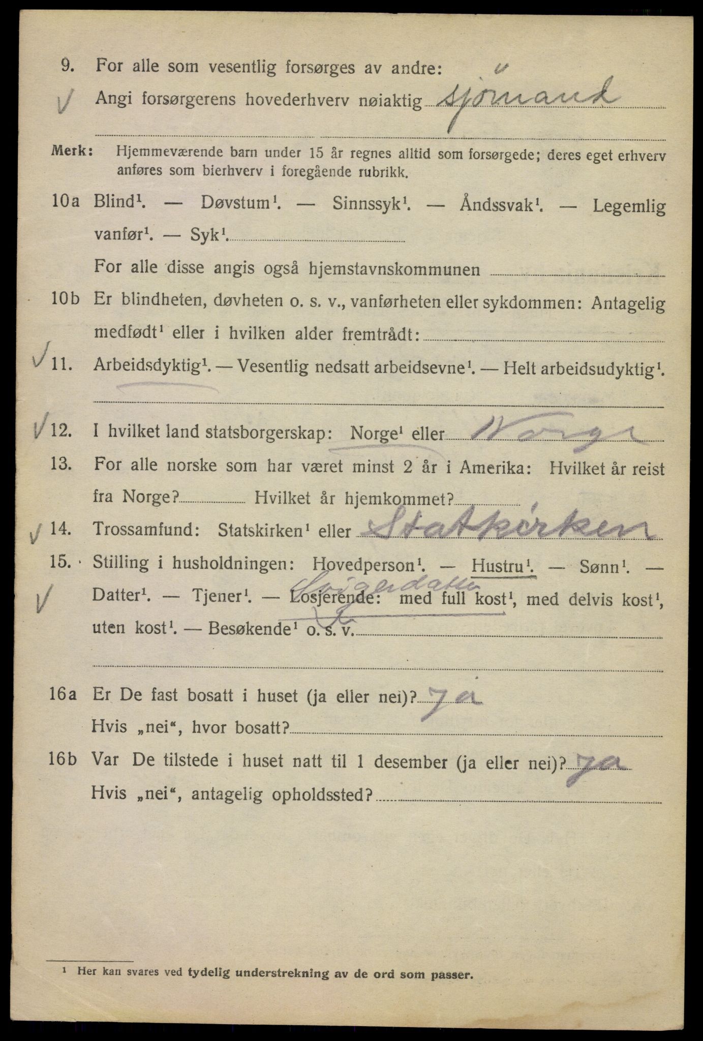 SAO, 1920 census for Kristiania, 1920, p. 337196