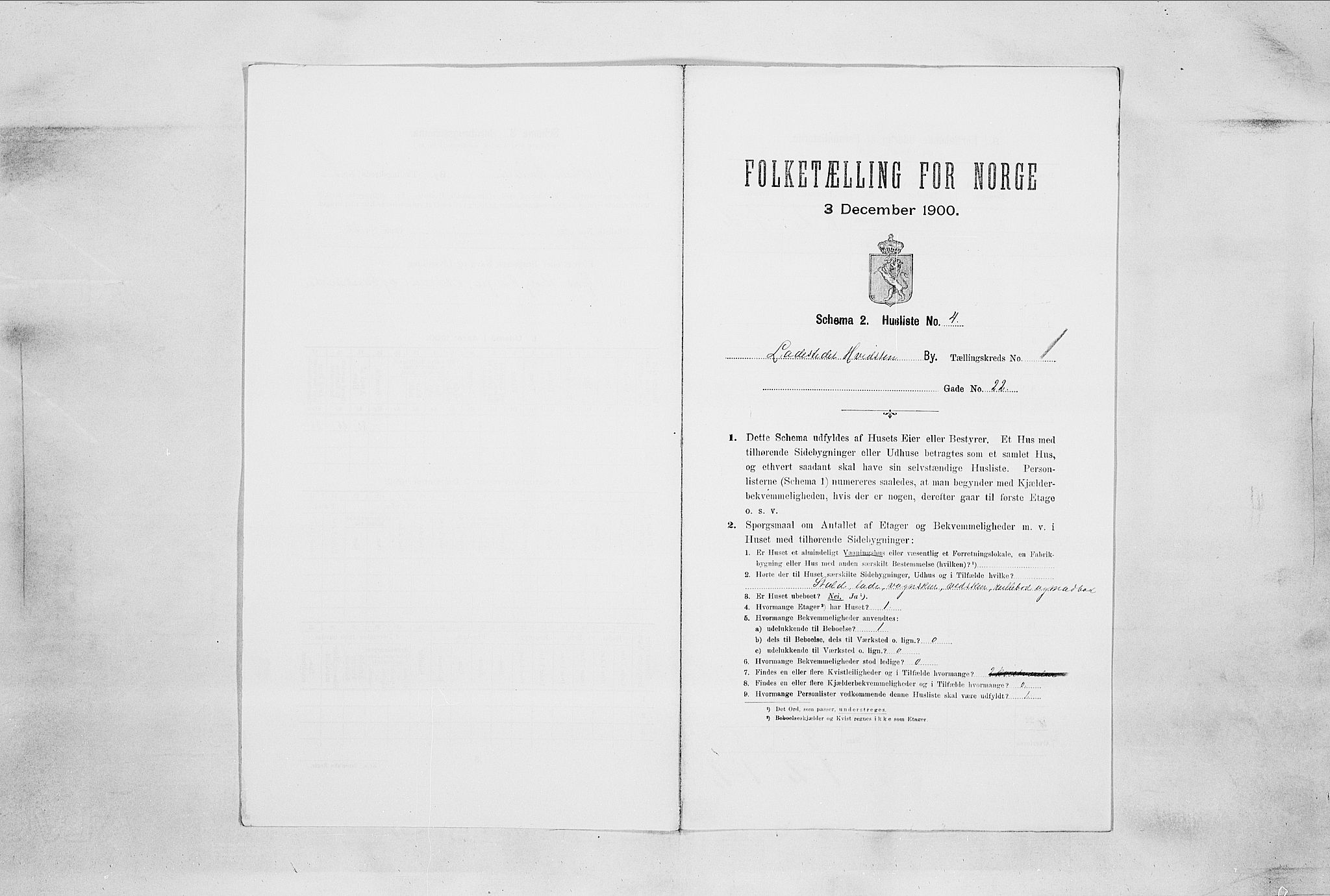 SAO, 1900 census for Hvitsten, 1900