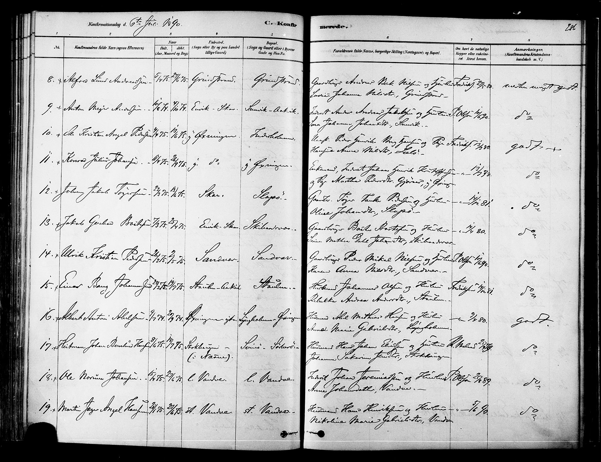 Ministerialprotokoller, klokkerbøker og fødselsregistre - Nordland, AV/SAT-A-1459/834/L0507: Parish register (official) no. 834A05, 1878-1892, p. 286