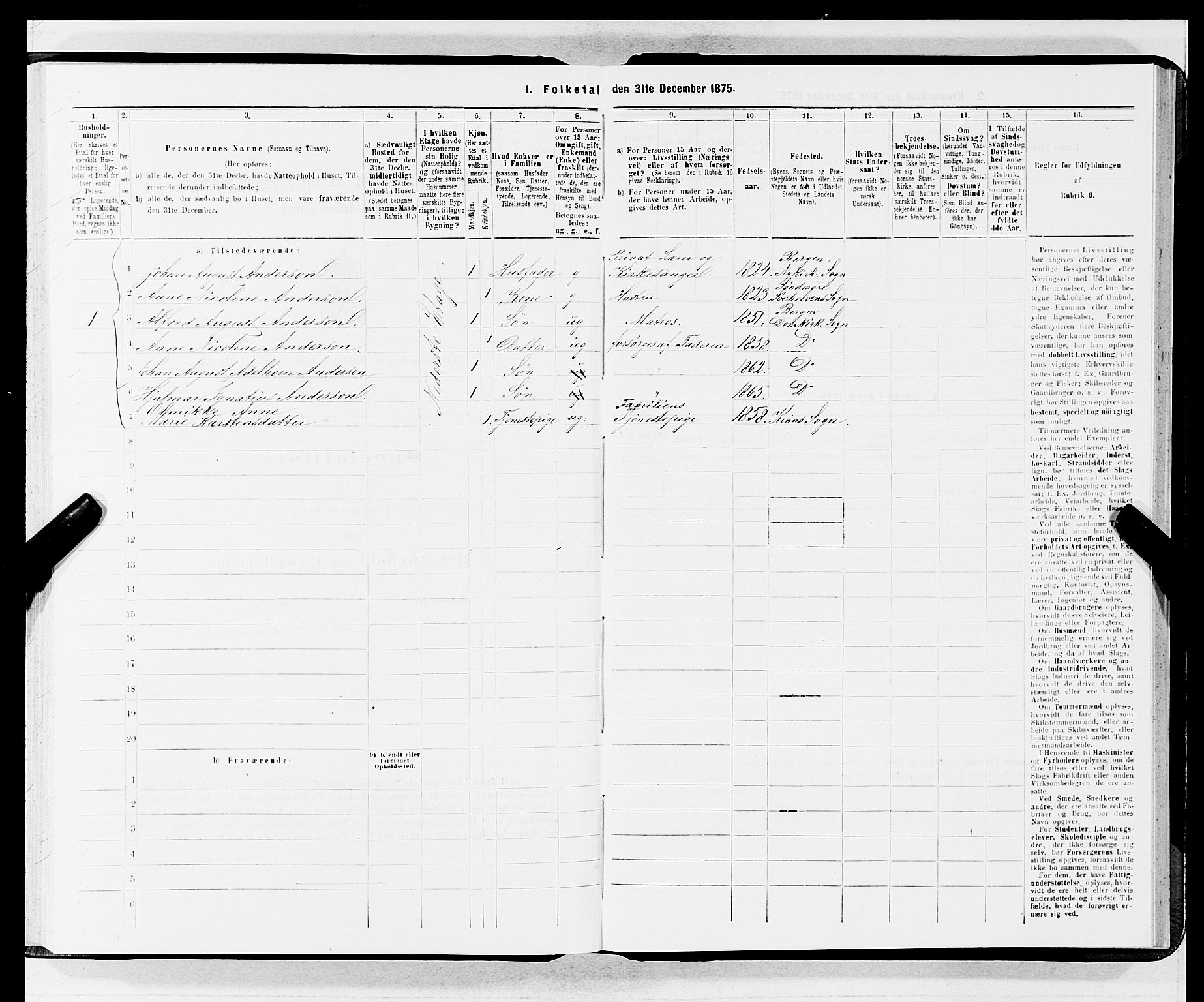 SAB, 1875 census for 1301 Bergen, 1875, p. 4235