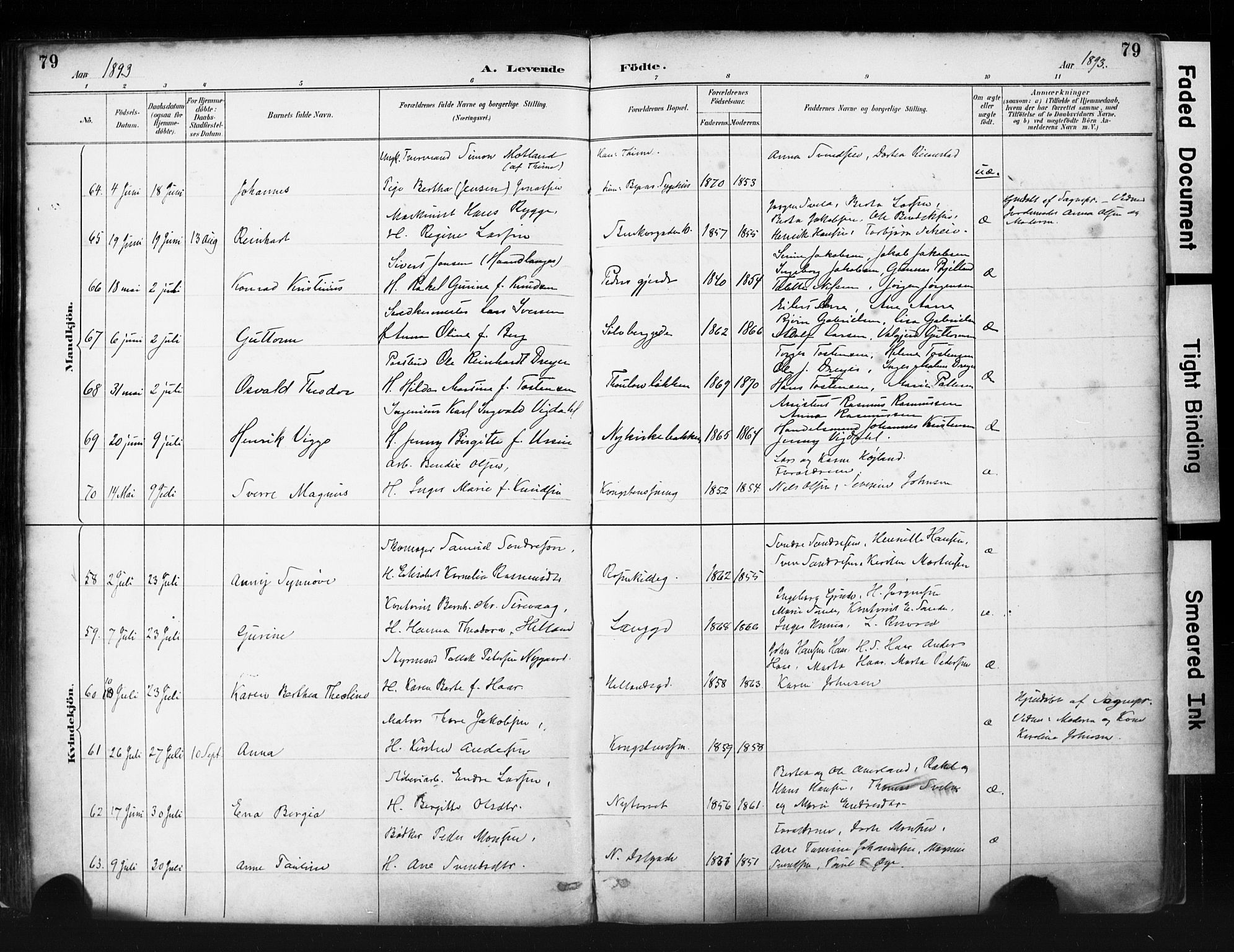 St. Petri sokneprestkontor, AV/SAST-A-101813/001/30/30BA/L0019: Parish register (official) no. A 20, 1888-1901, p. 79