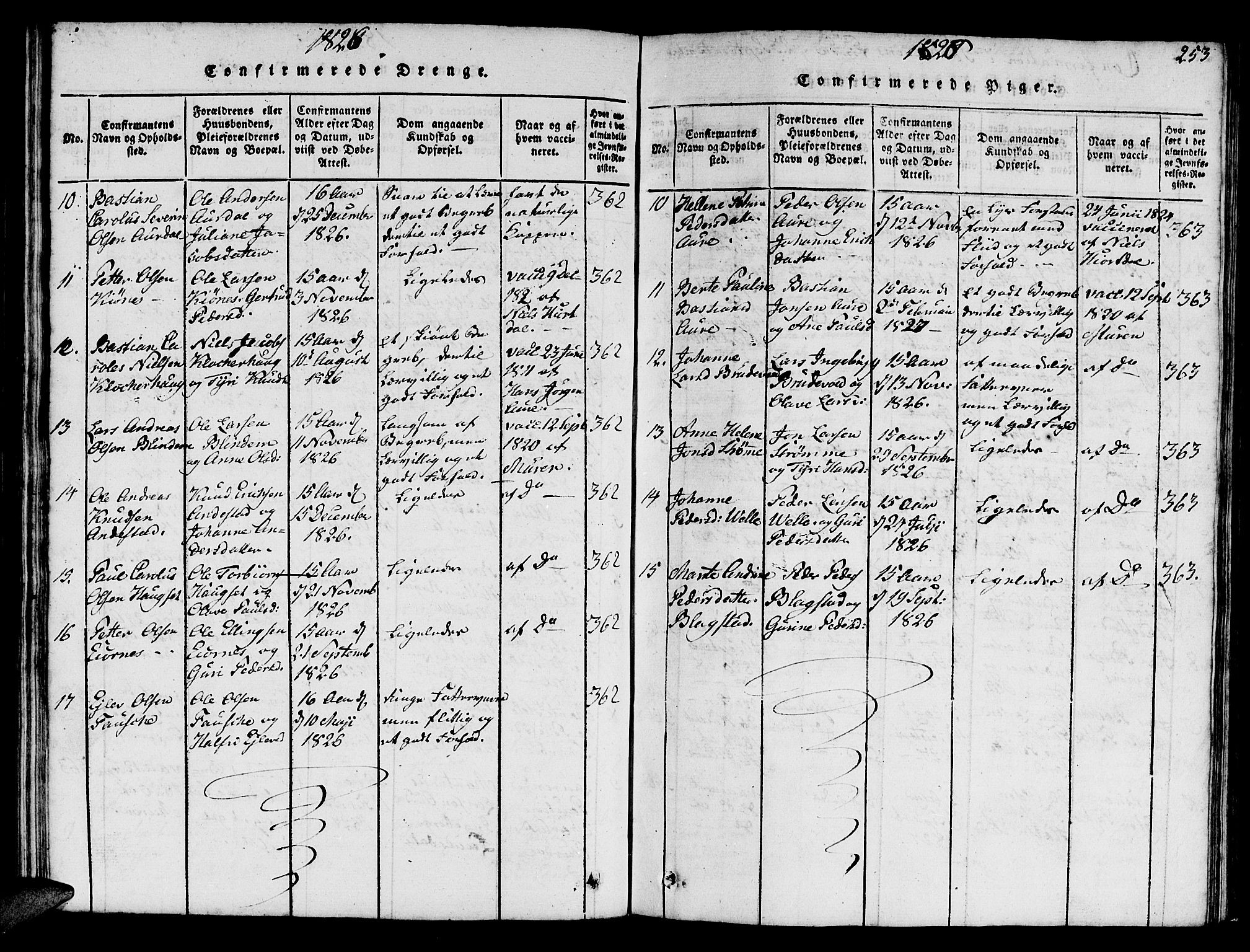 Ministerialprotokoller, klokkerbøker og fødselsregistre - Møre og Romsdal, AV/SAT-A-1454/522/L0322: Parish register (copy) no. 522C01, 1816-1830, p. 253