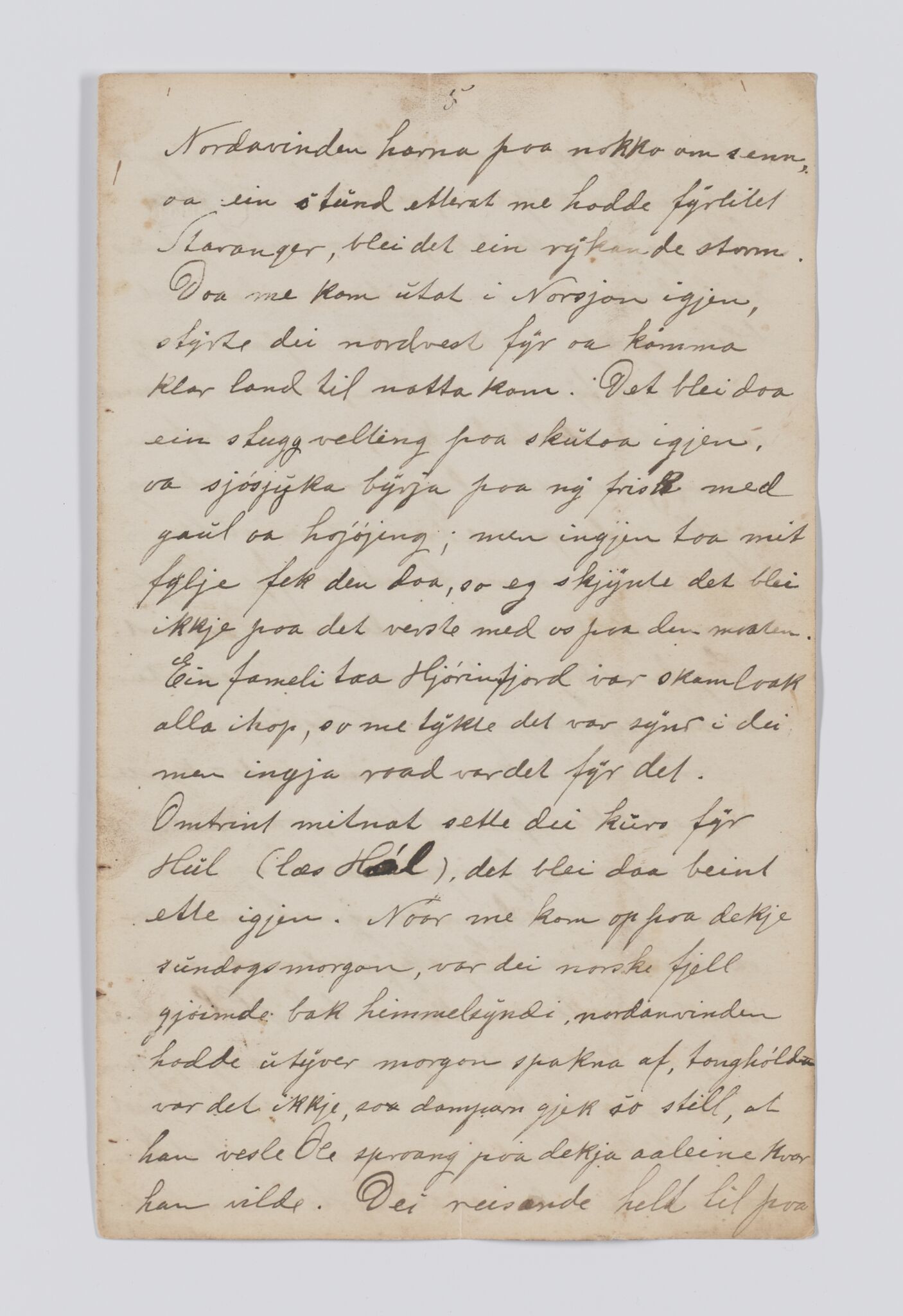 Jonas Olsen Hildremyr - Beretning av Amerikareise, IKAM/P-01122/G/Ga/L0001/0001: Beretning om emigrasjon frå Haram til Amerika, 1886 / Originalmanus, 1886